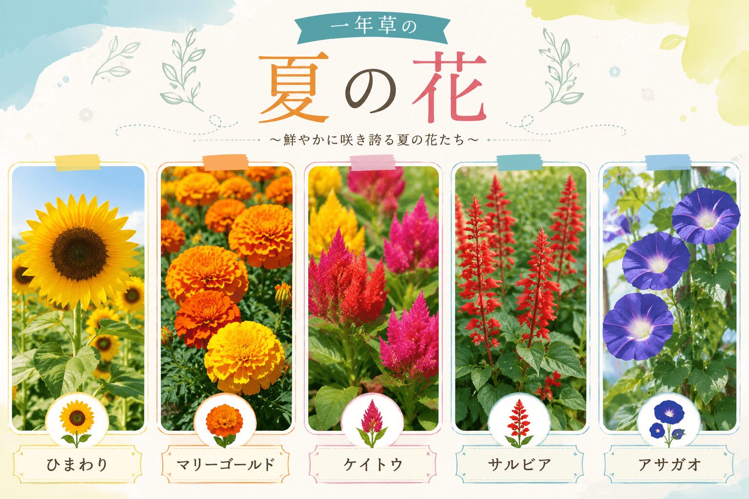 一年草の夏の花