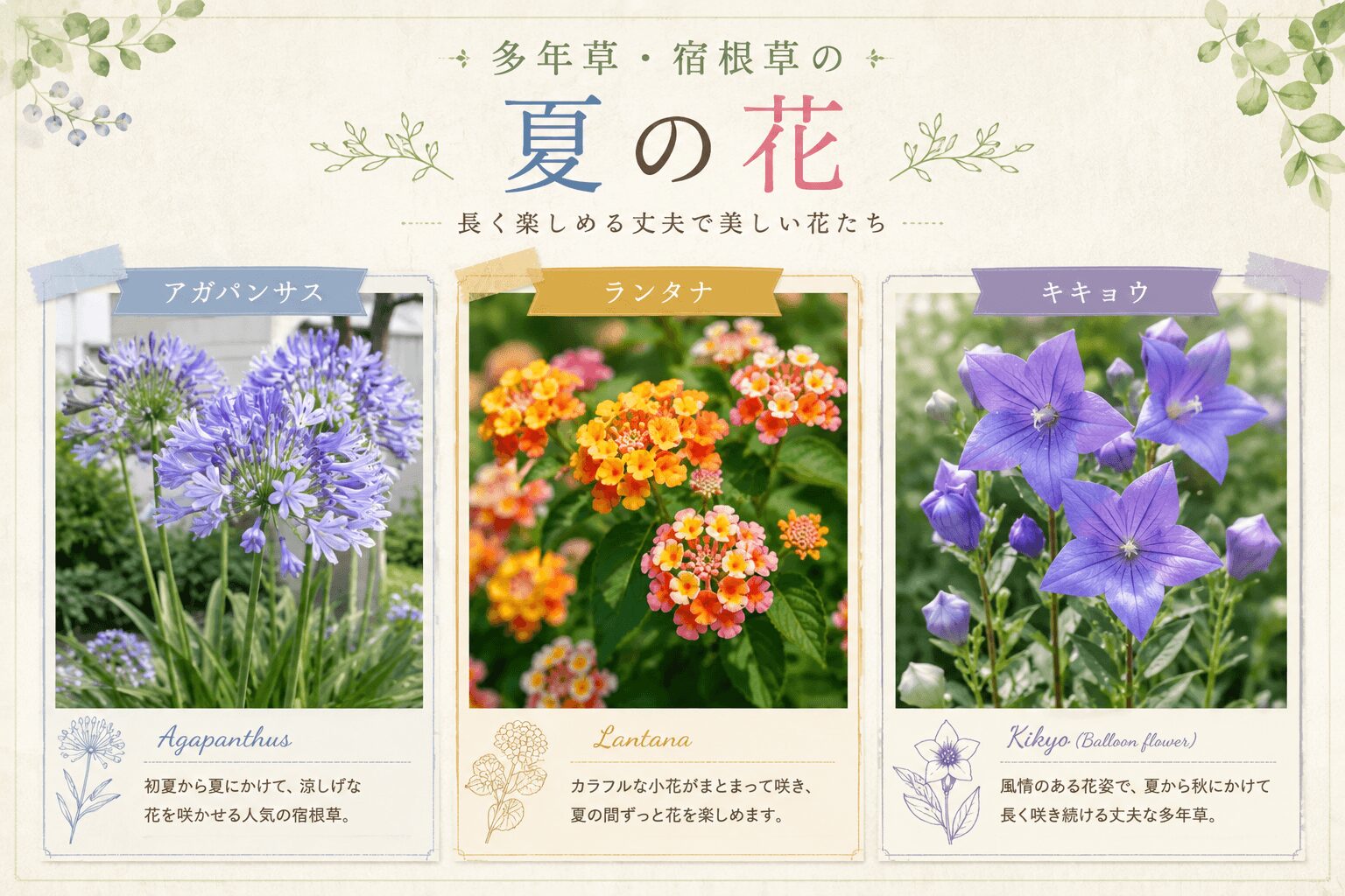 多年草・宿根草の夏の花