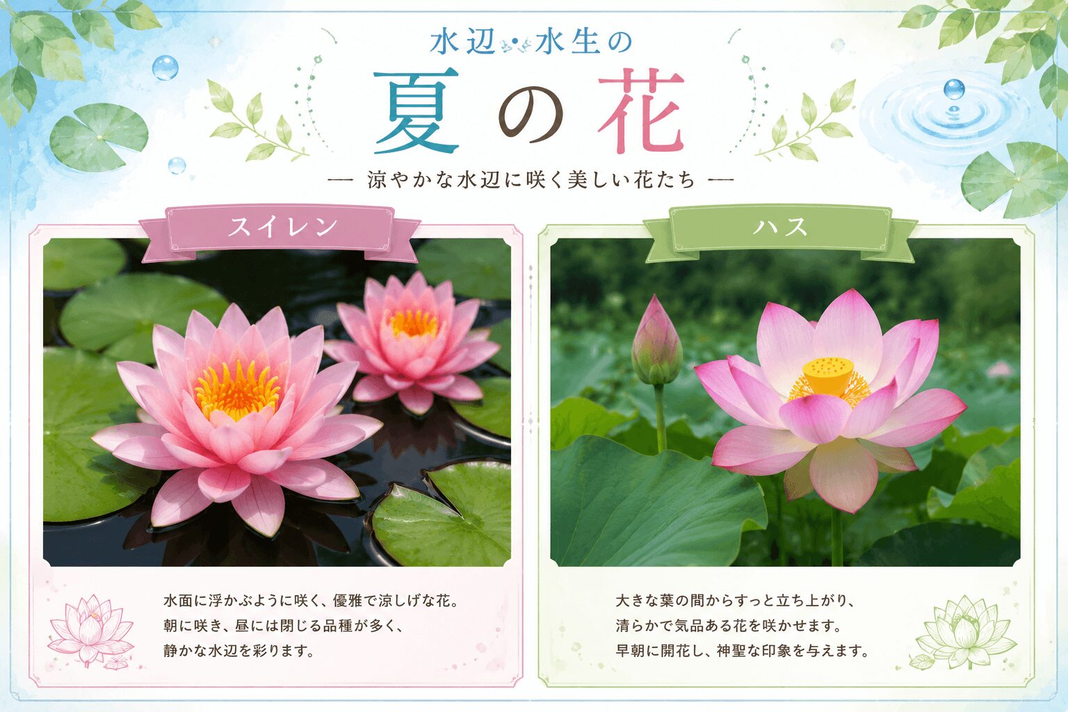 水辺・水生の夏の花