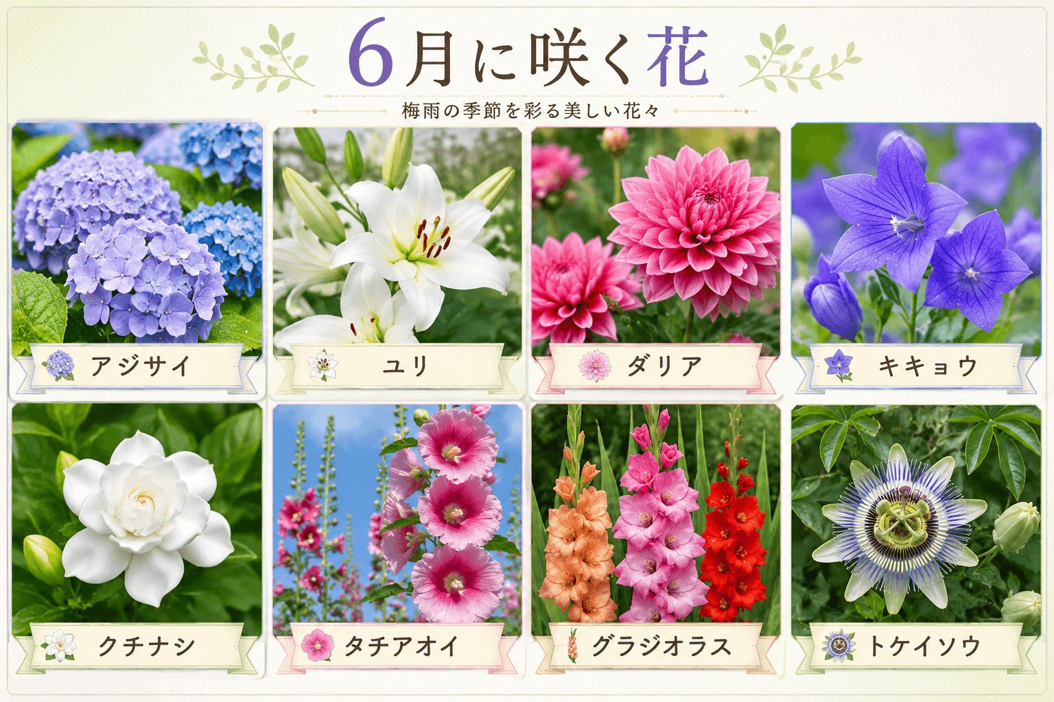 ６月に咲く花々