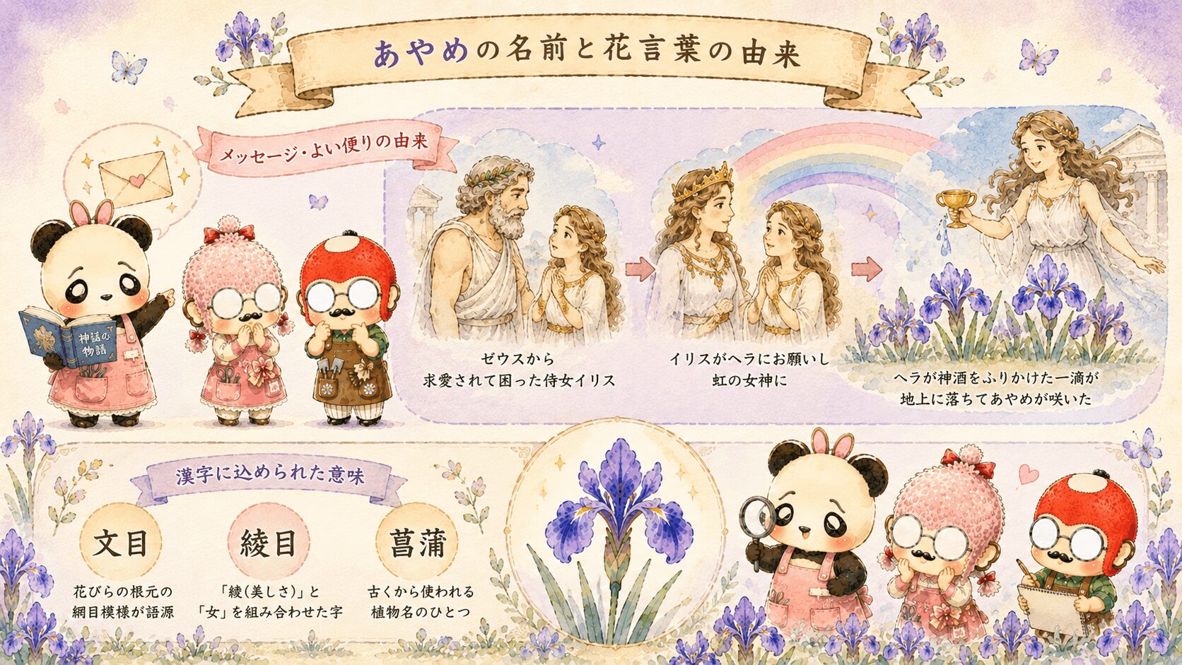あやめの名前と花言葉の由来