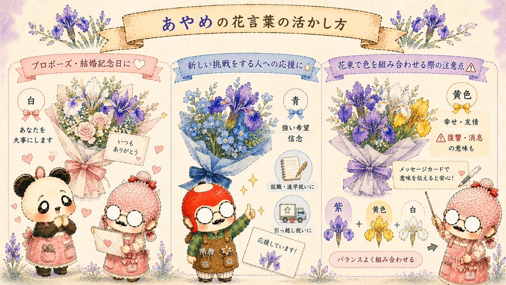 あやめの花言葉の活かし方