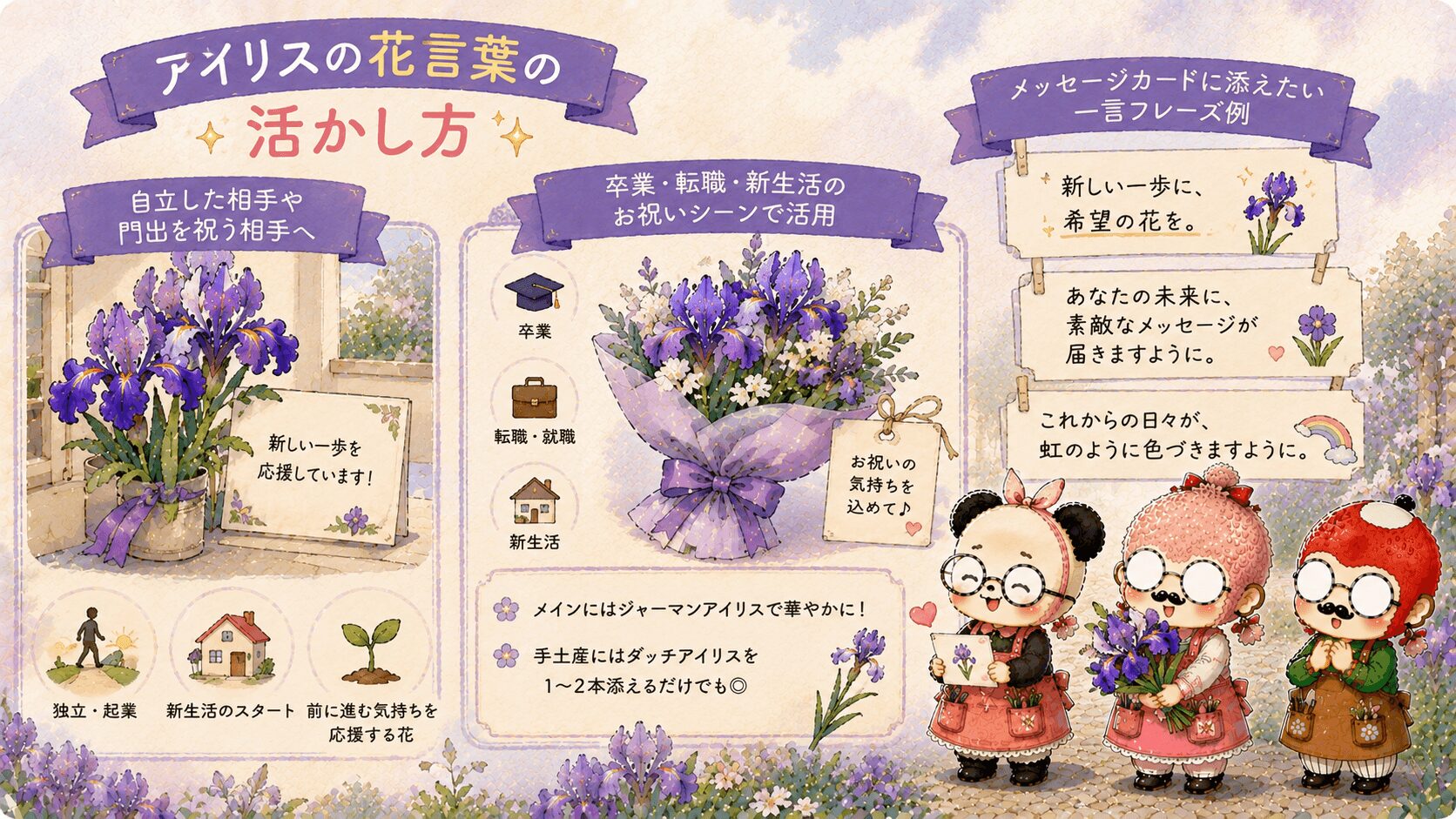 アイリスの花言葉の活かし方