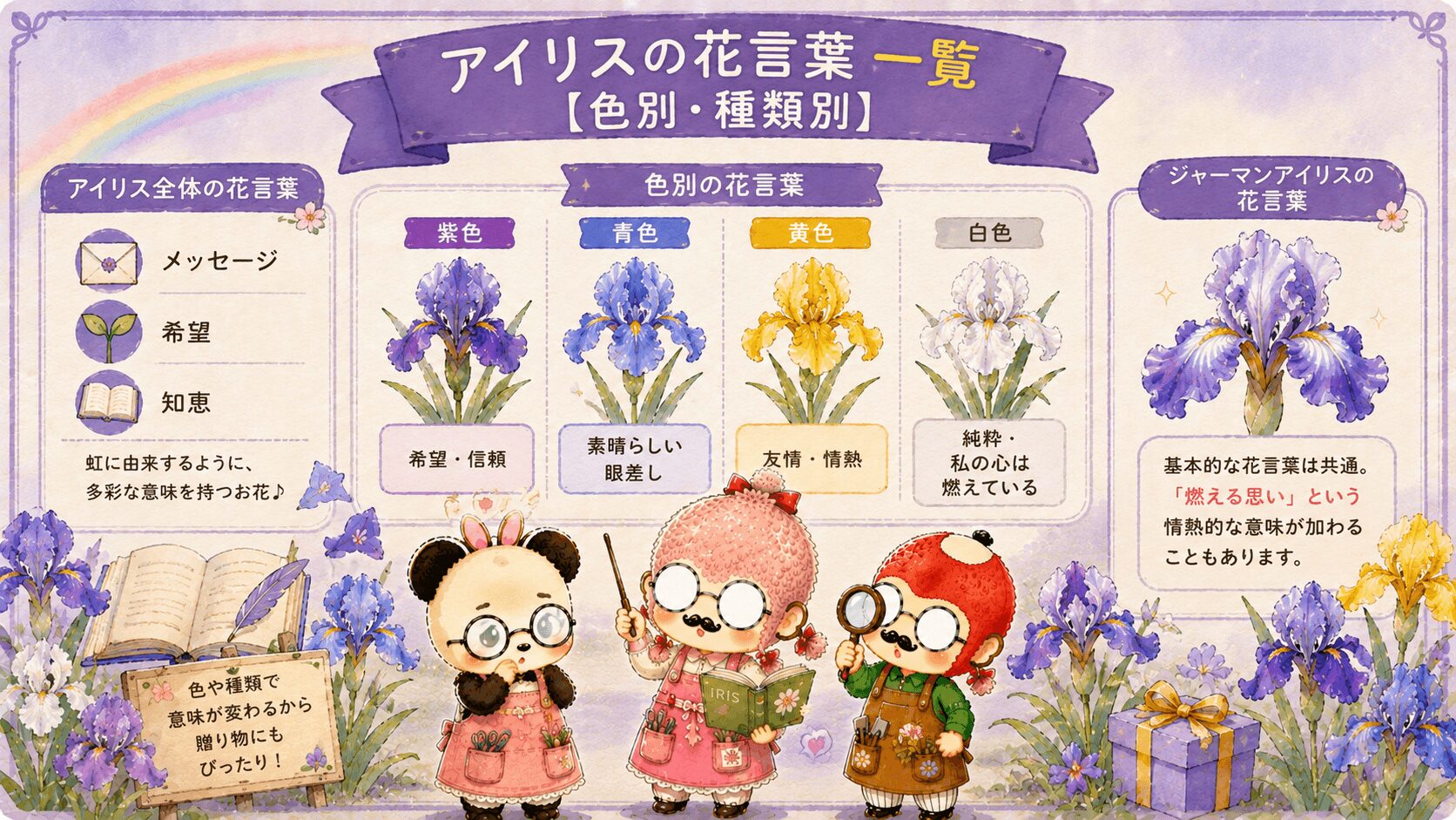 アイリスの花言葉一覧