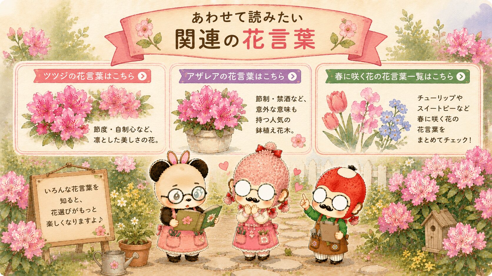 シャクナゲの花言葉に関連する花々
