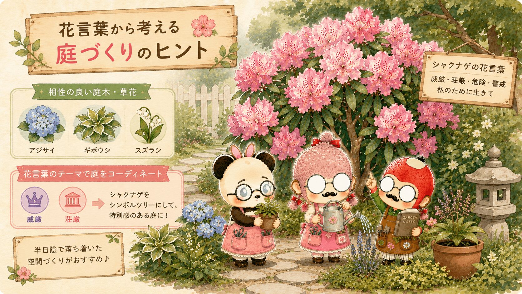 シャクナゲの花言葉を活かした庭づくり