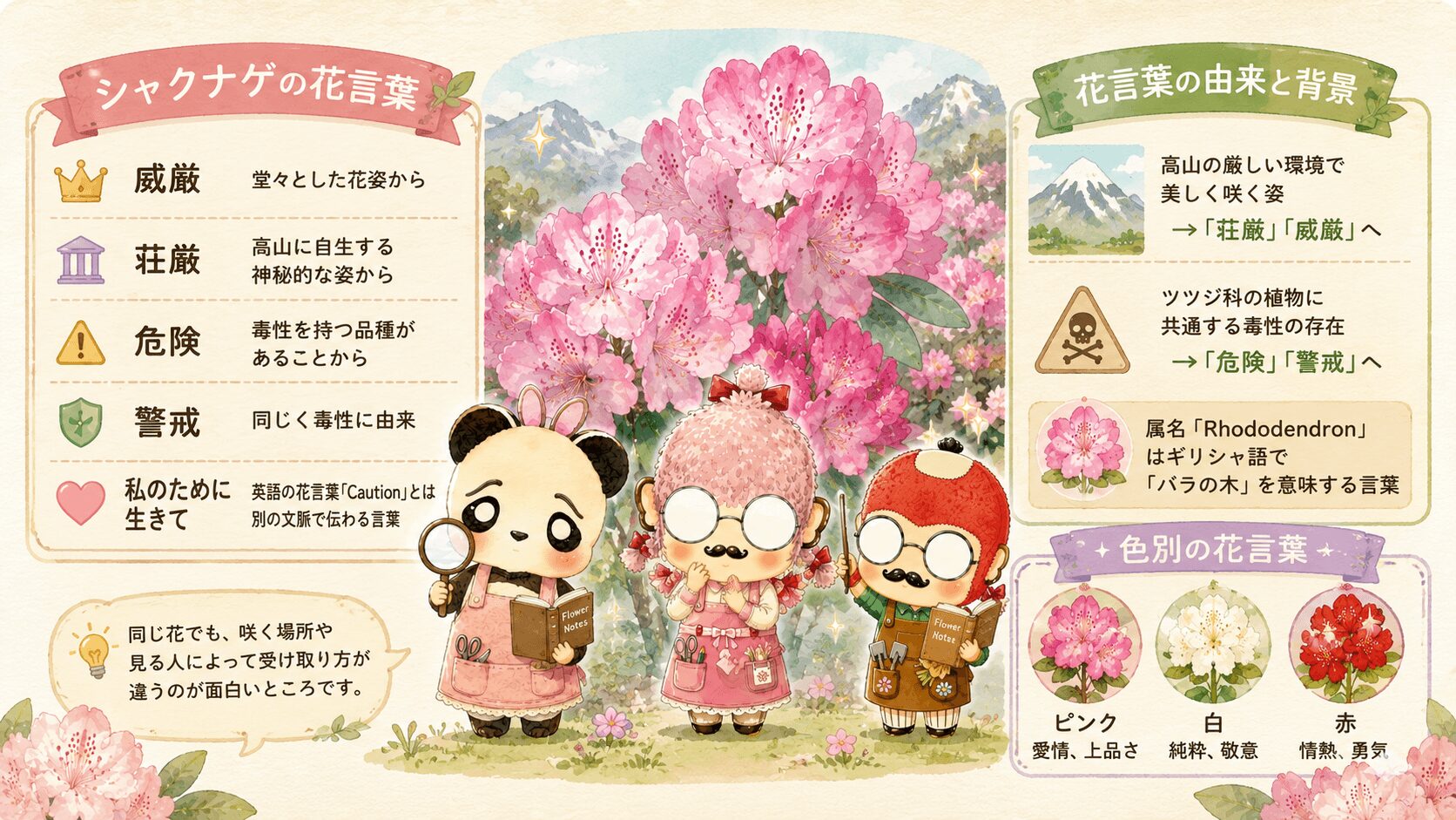 シャクナゲの花言葉一覧