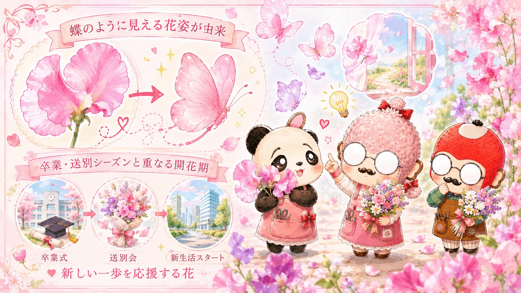スイートピーの花言葉の由来