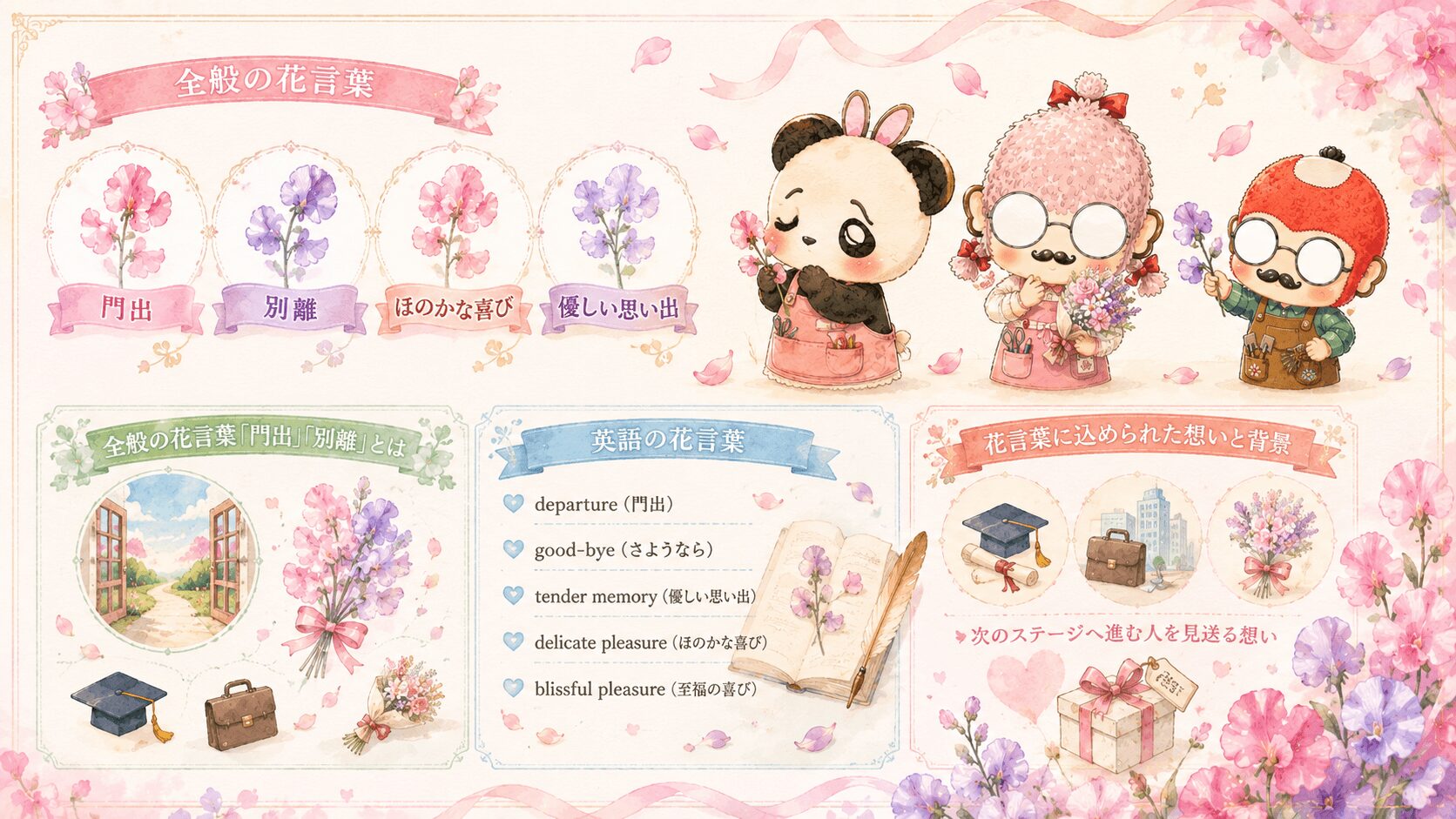 スイートピーの花言葉一覧
