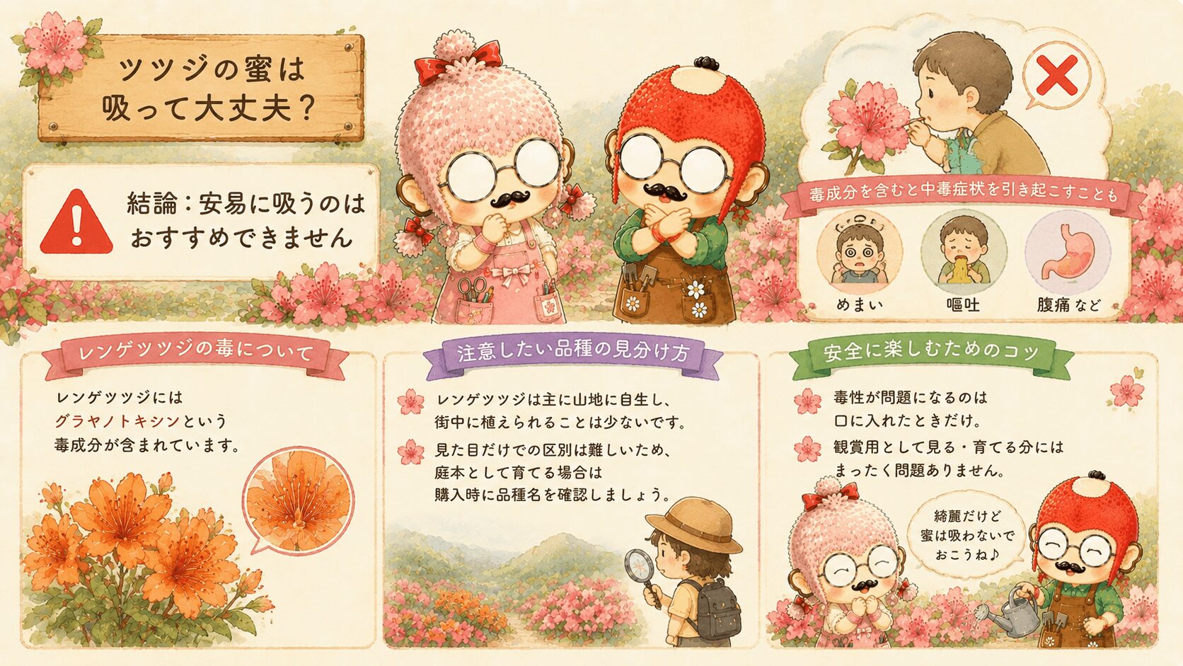 ツツジの蜜は吸ってもいいのか