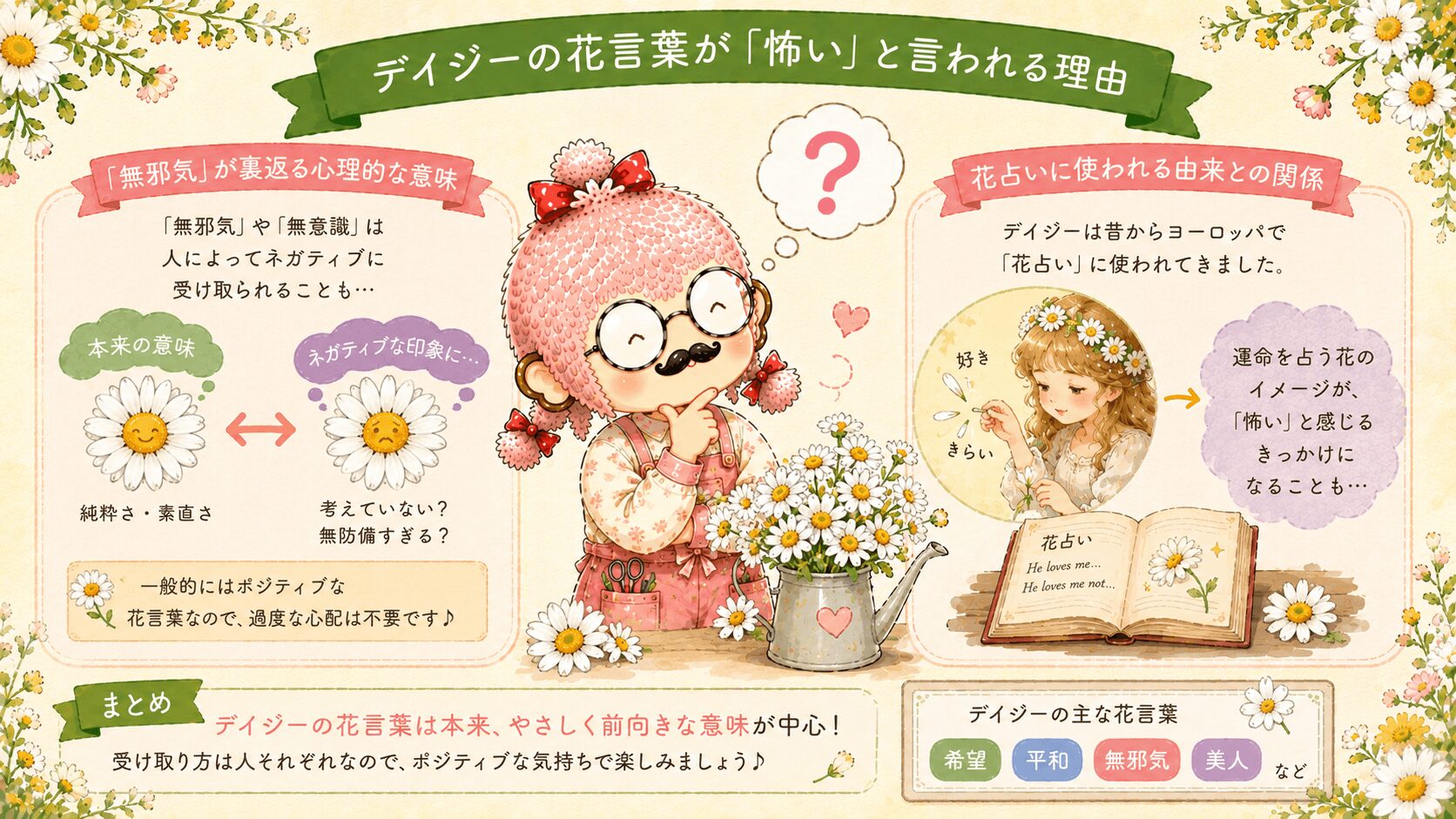 デイジーの花言葉は怖いの？