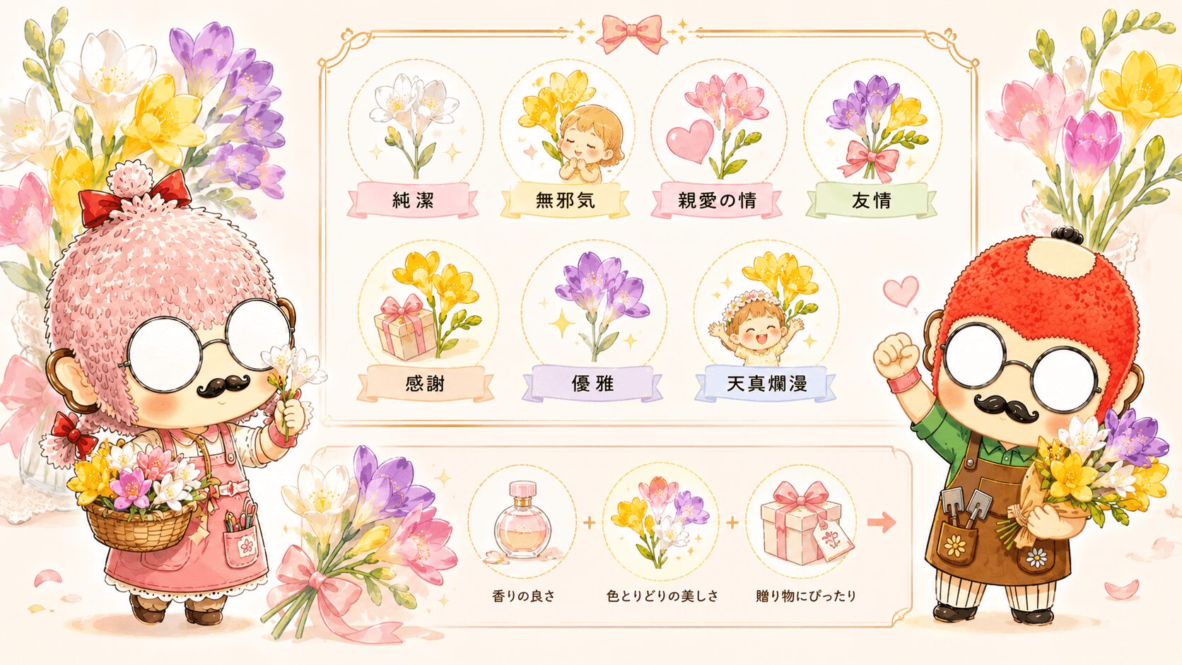 フリージアの花言葉一覧