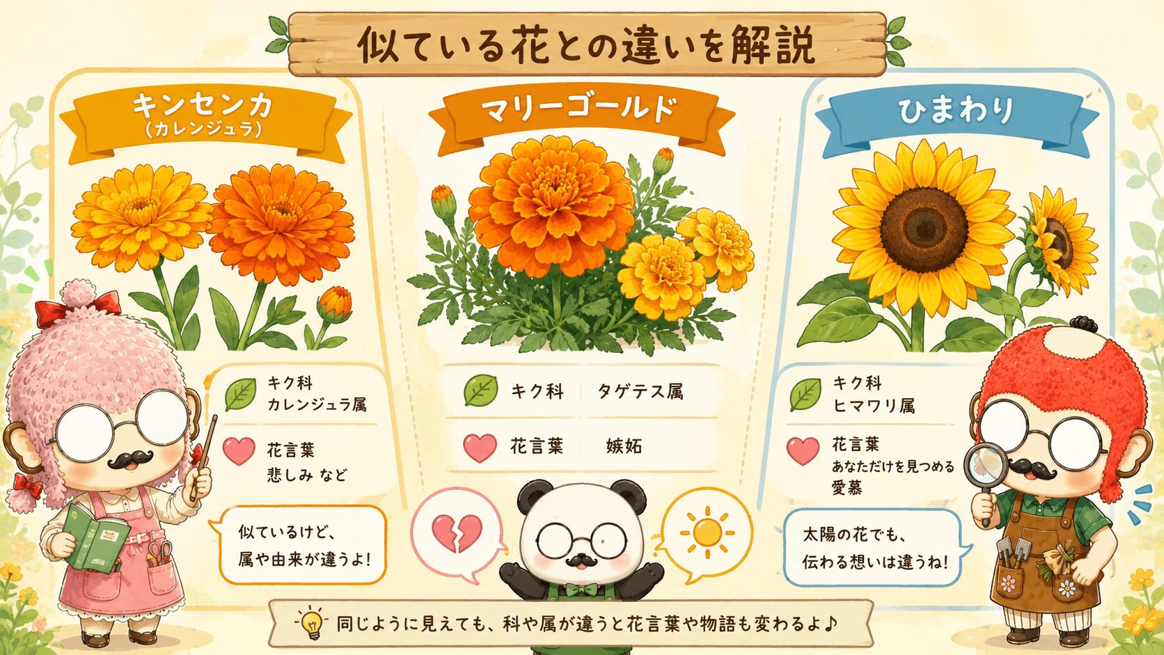 マリーゴールドに似ている花