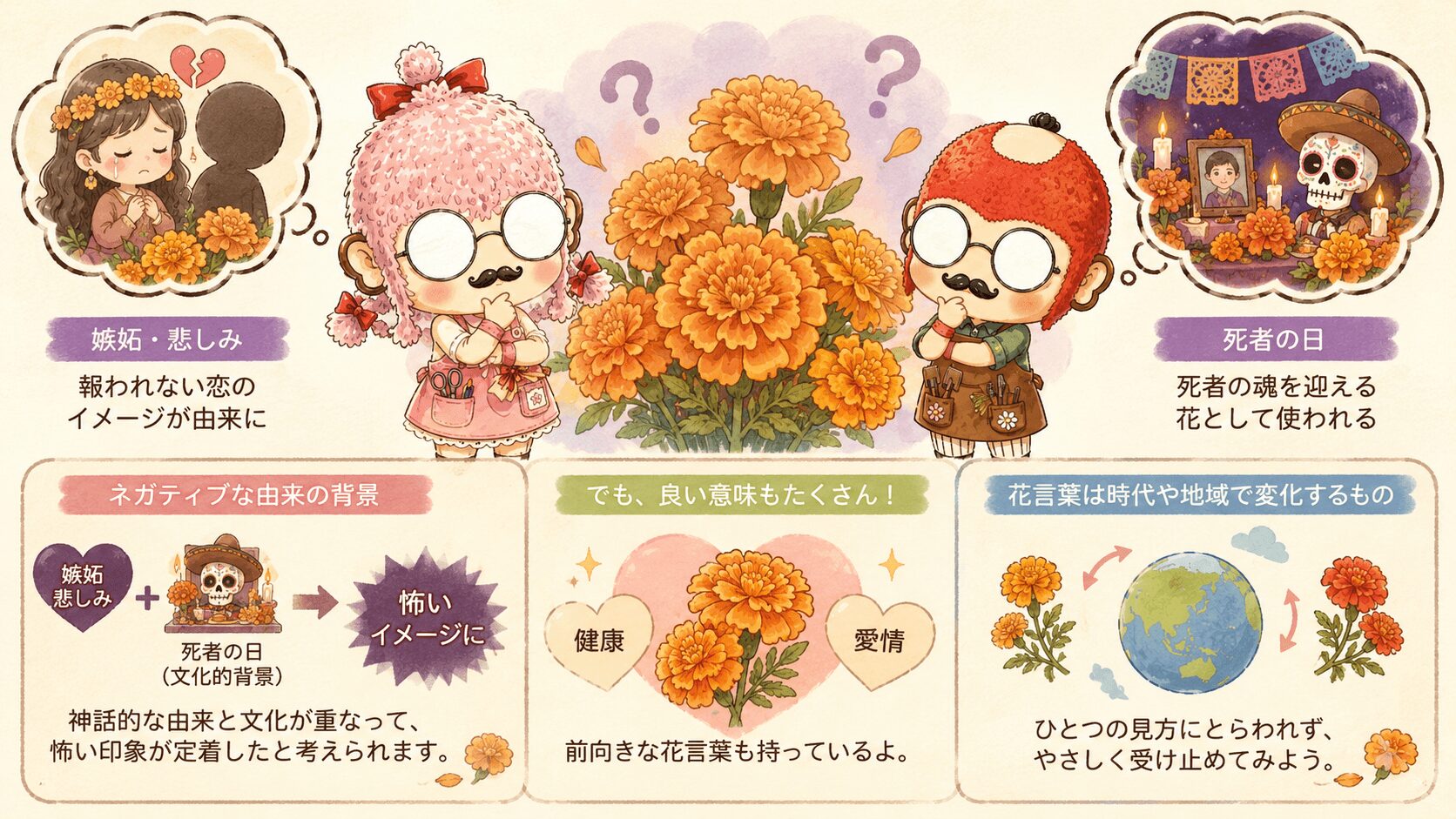 マリーゴールドの花言葉は怖いのか