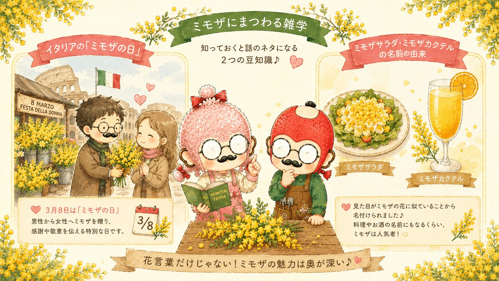 ミモザにまつわる雑学