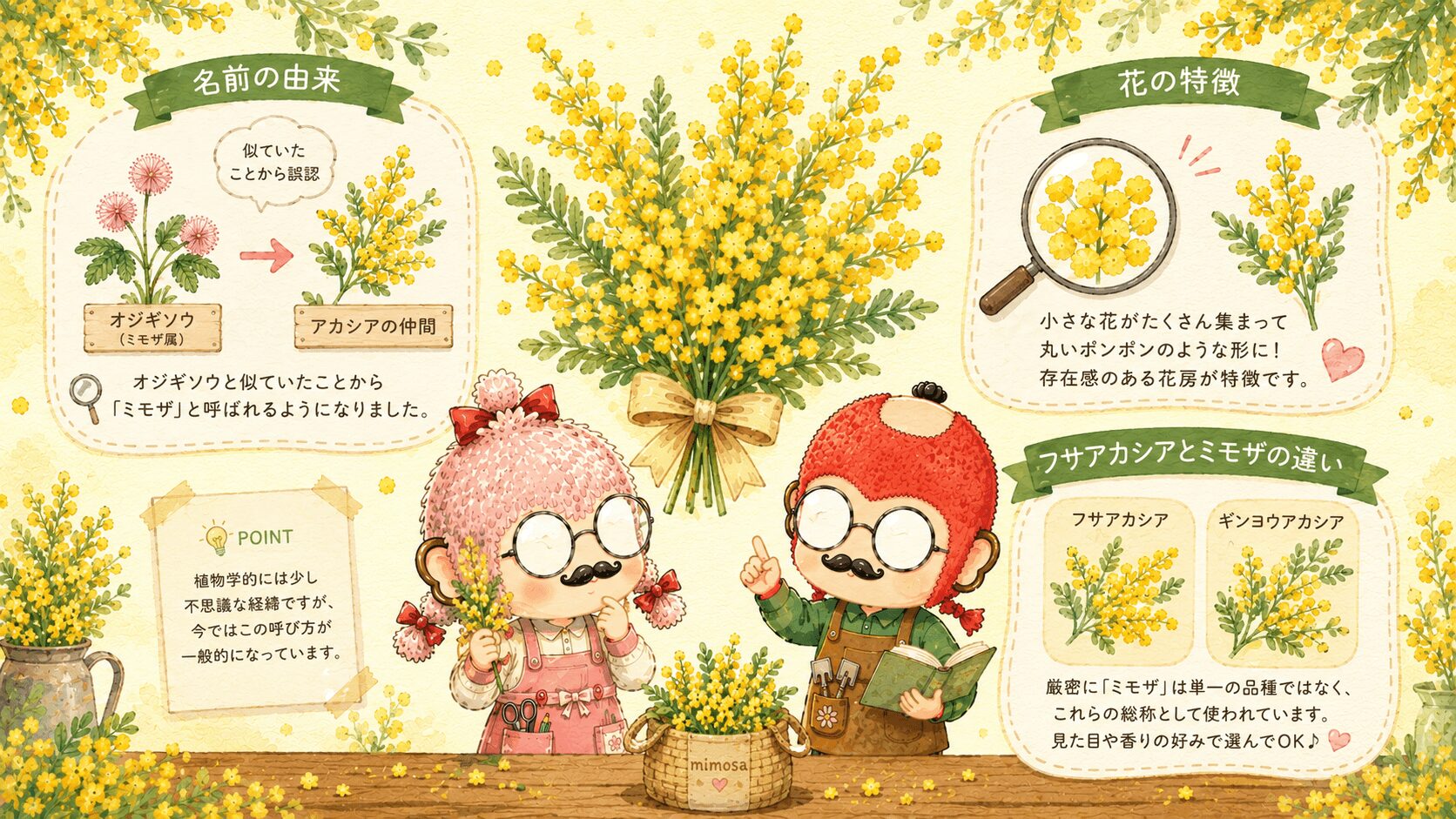 ミモザの花の特徴と由来