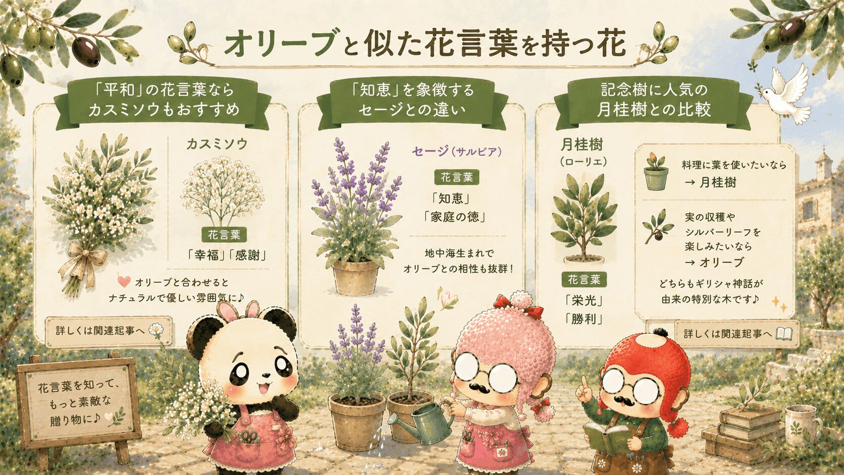 オリーブに似た花言葉集