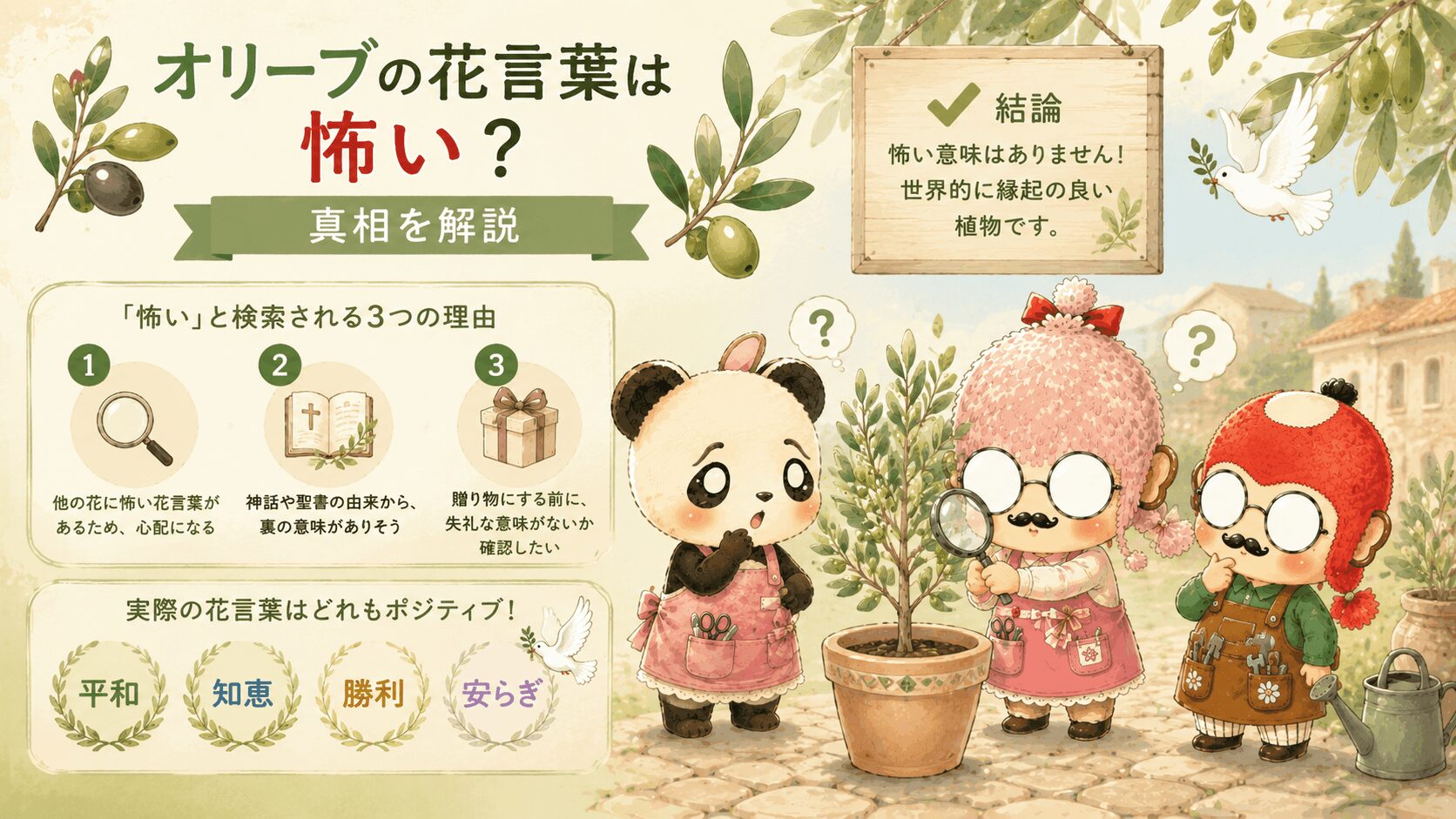 オリーブの花言葉は怖い？