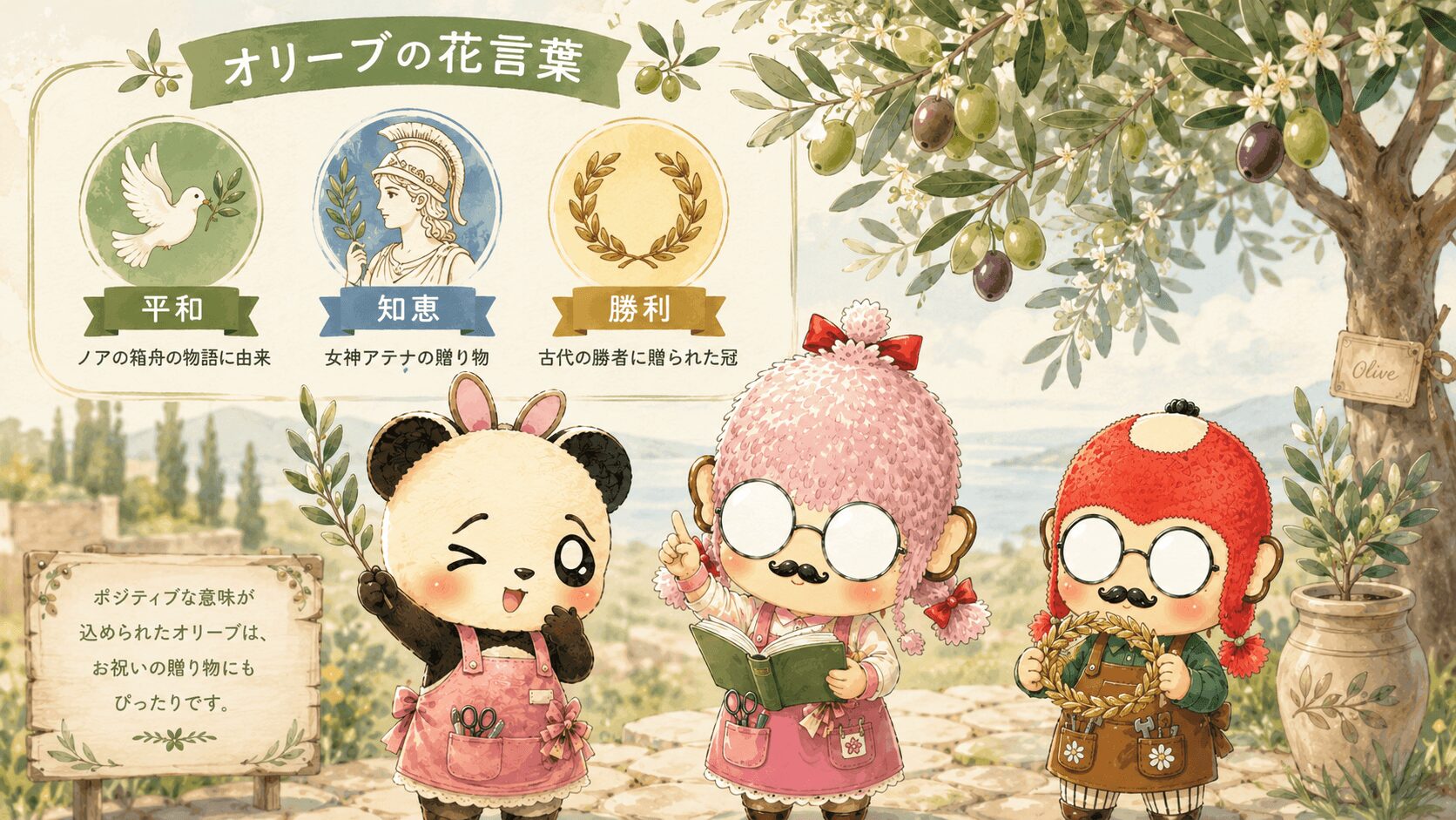オリーブの花言葉一覧