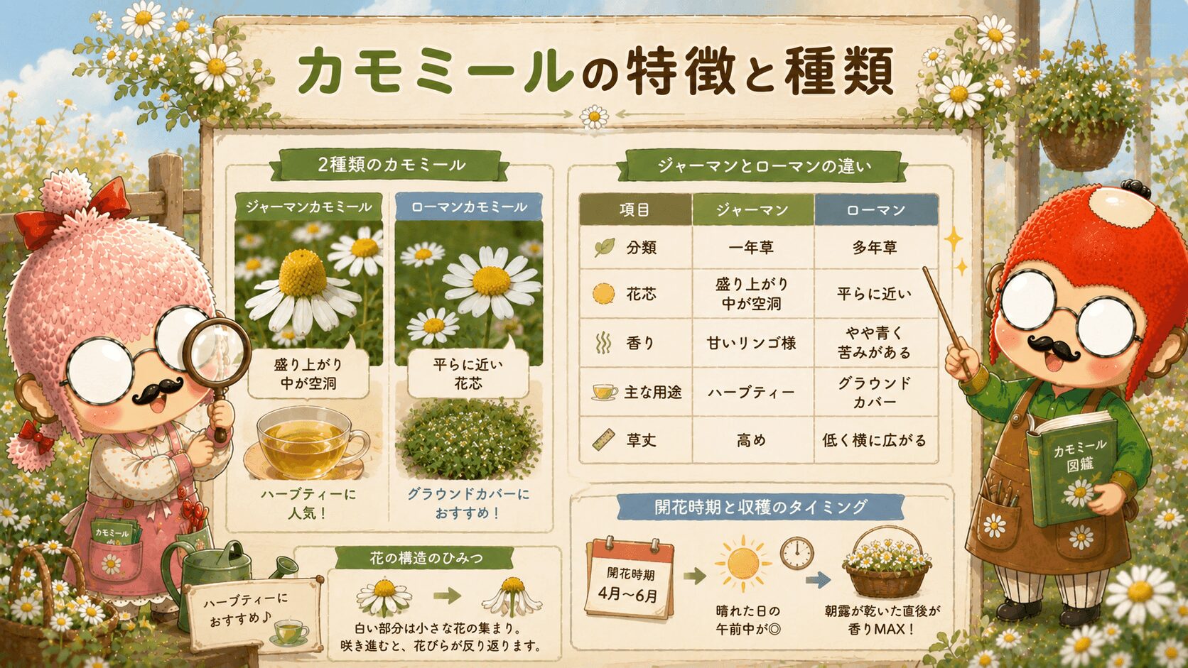 カモミールの特徴と種類