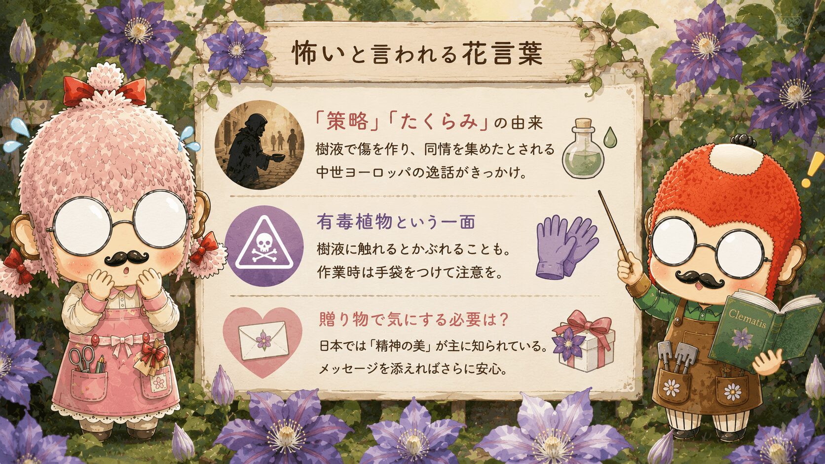 クレマチスの怖い花言葉