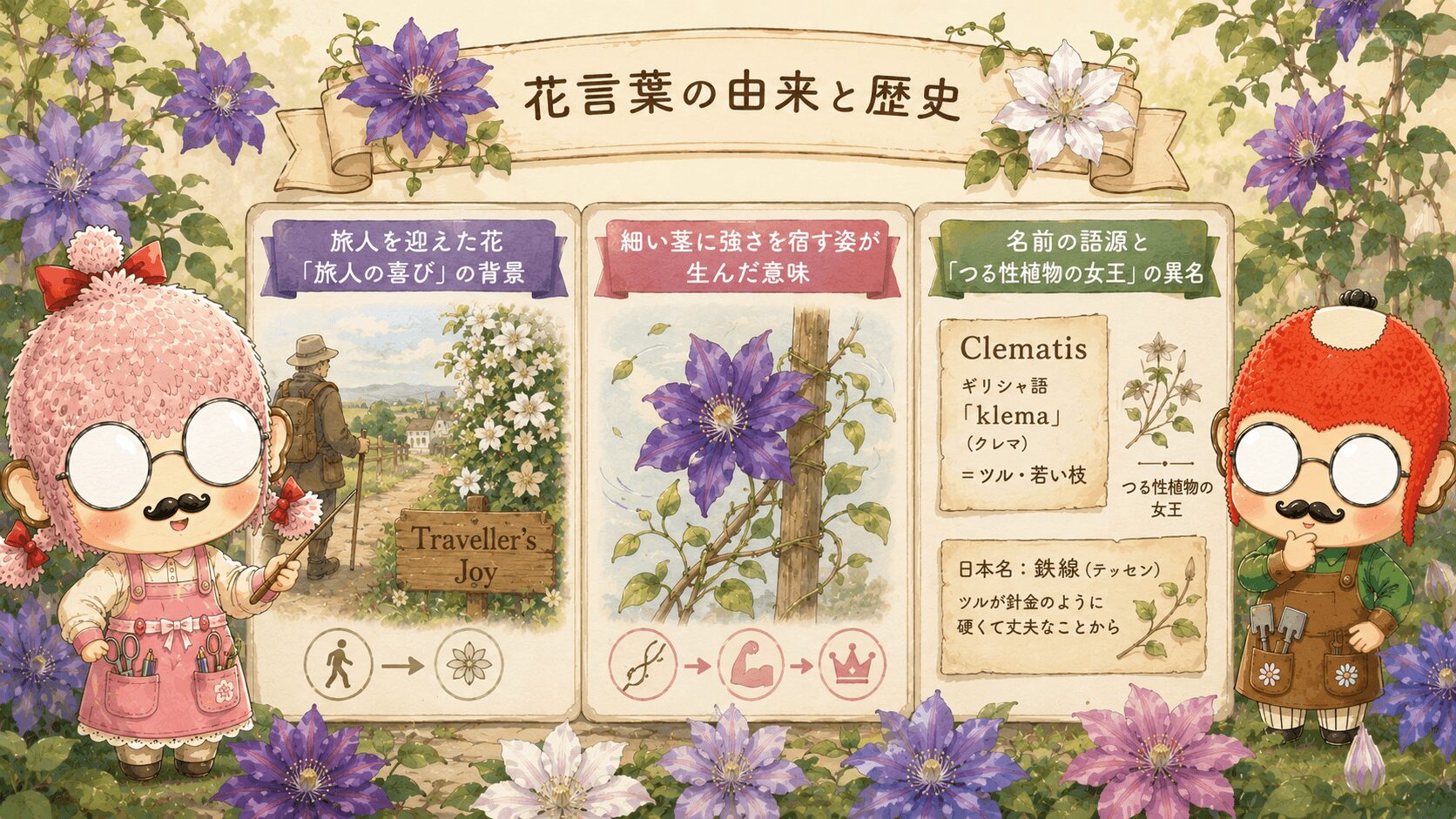 クレマチスの花言葉の由来と歴史