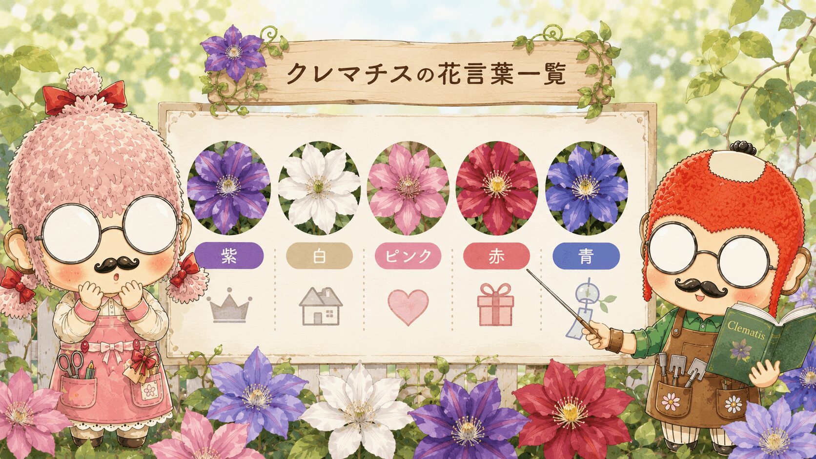 クレマチスの花言葉一覧