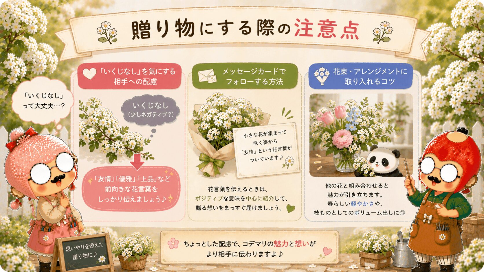 コデマリを贈り物にする際の注意点