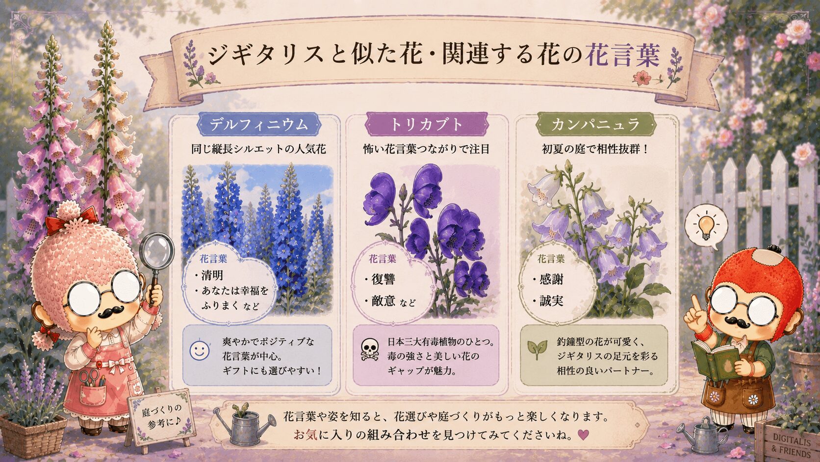 ジギタリスに似た花々