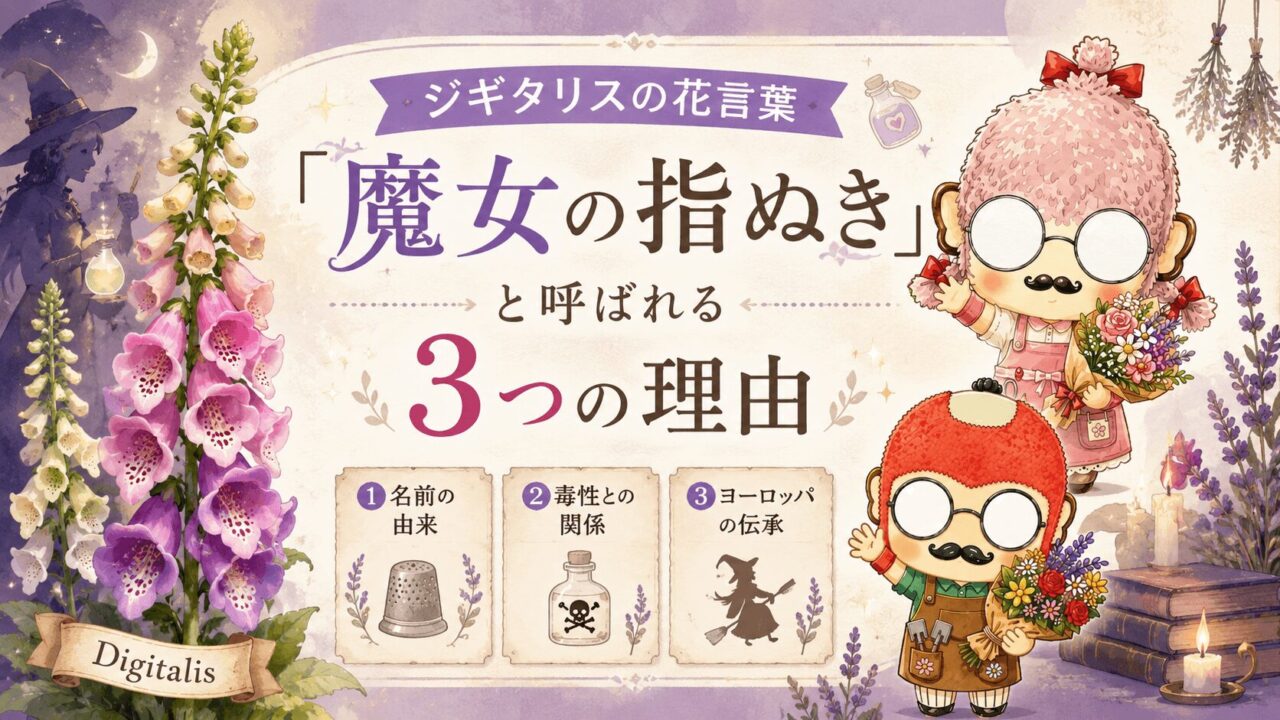ジギタリスの花言葉「魔女の指ぬき」と呼ばれる3つの理由