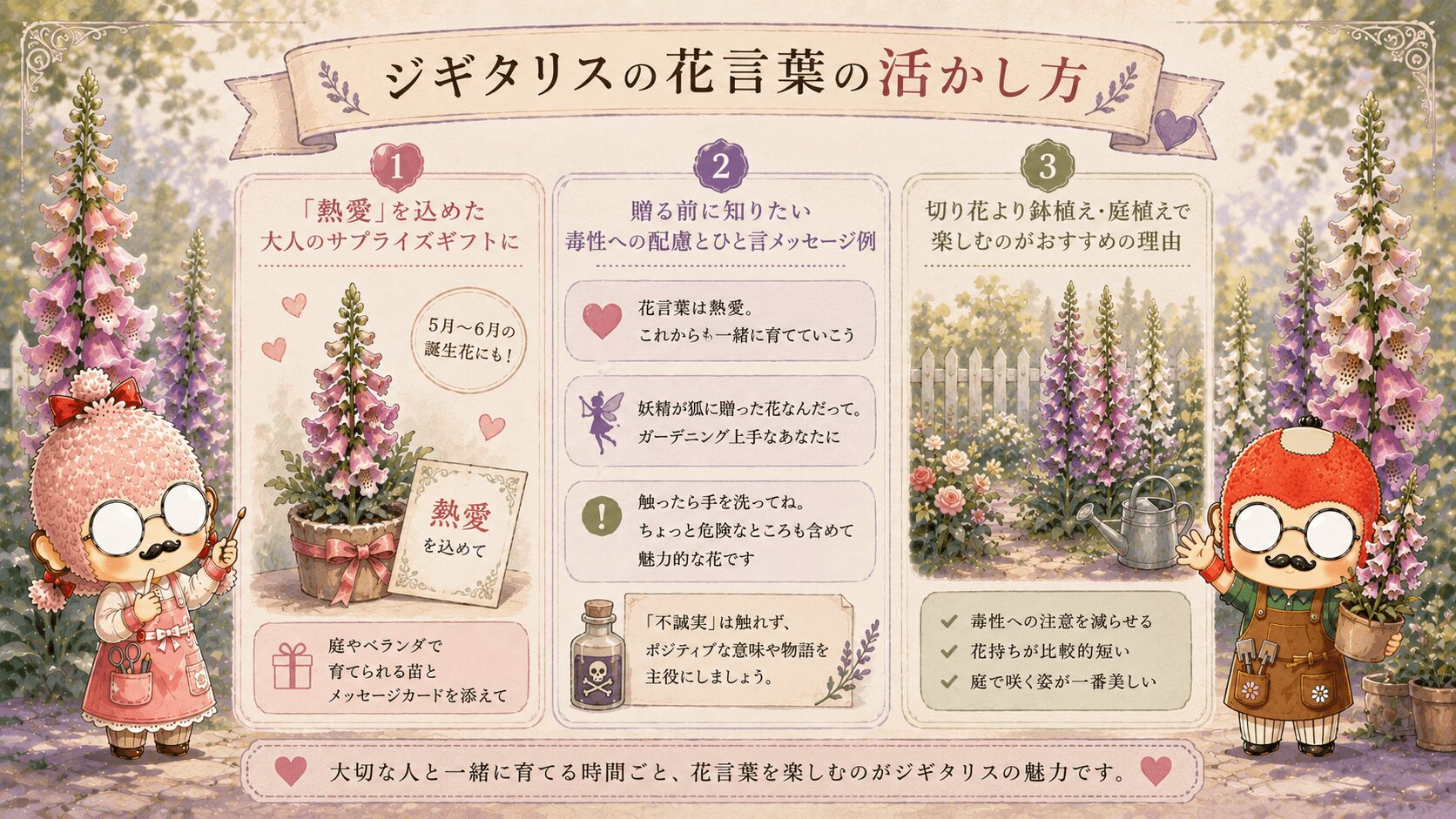 ジギタリスの花言葉の活かし方