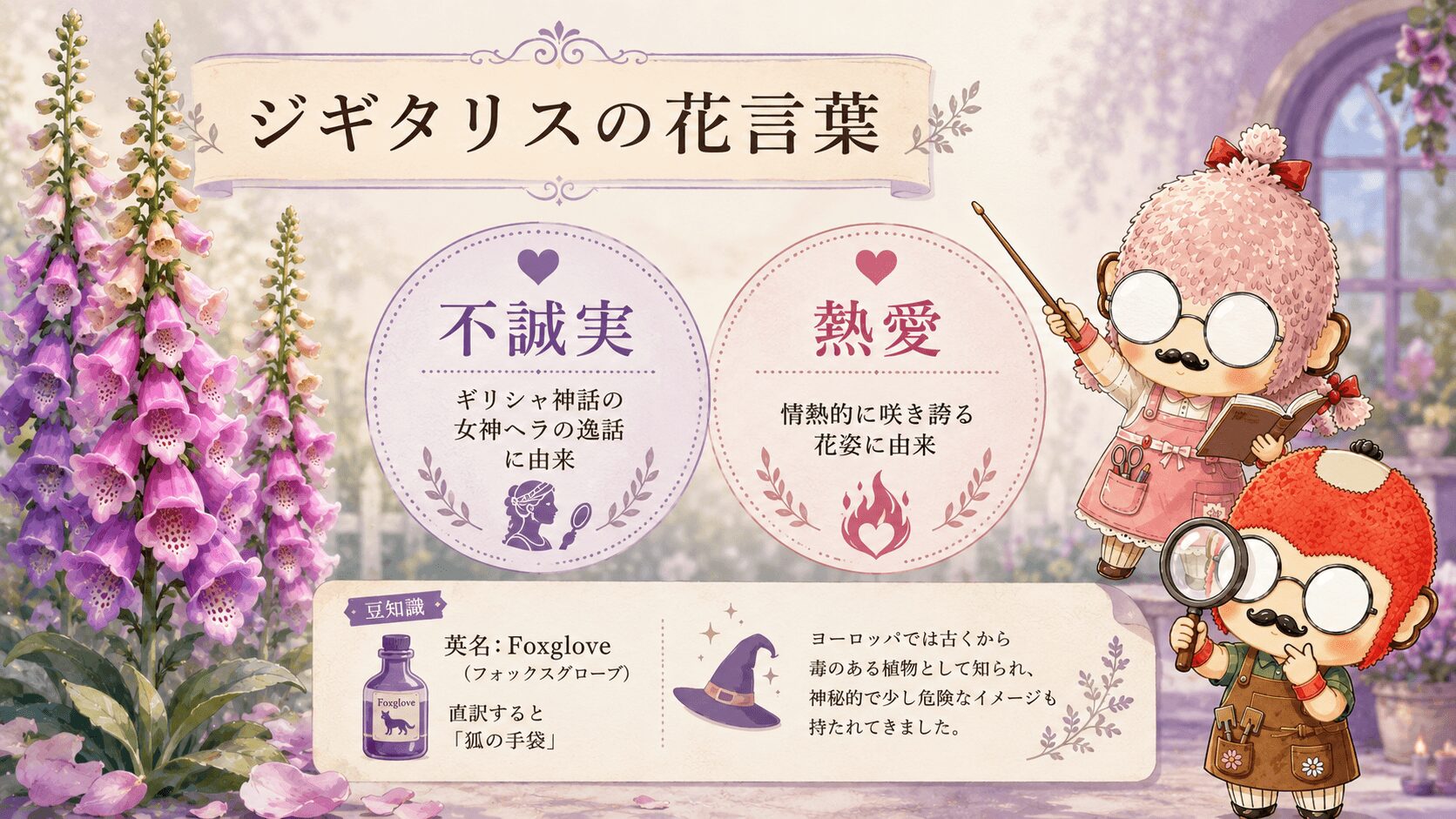 ジギタリスの花言葉一覧