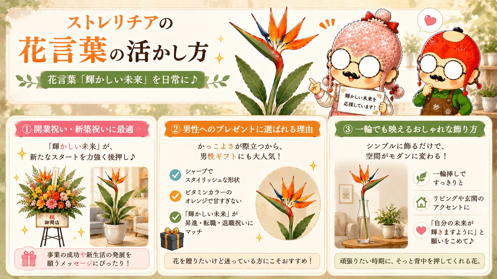 ストレリチアの花言葉の活かし方