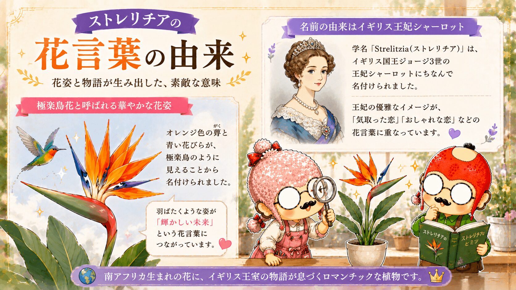 ストレリチアの花言葉の由来