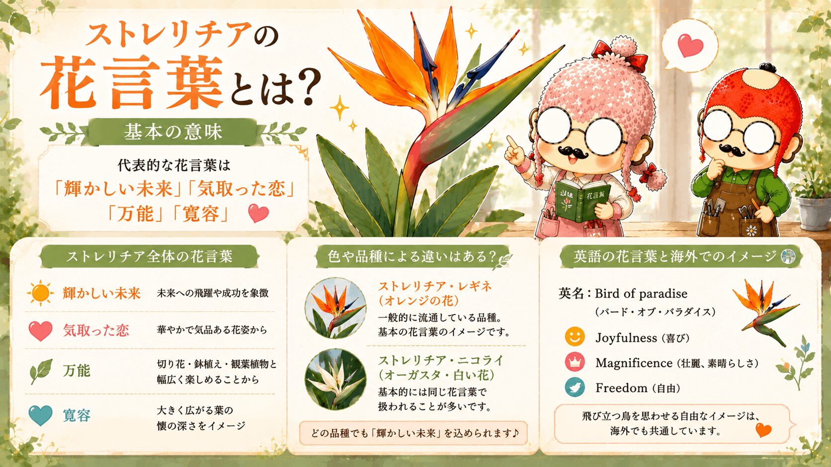 ストレリチアの花言葉一覧