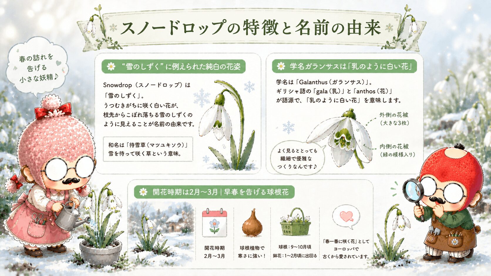 スノードロップの特徴と名前の由来