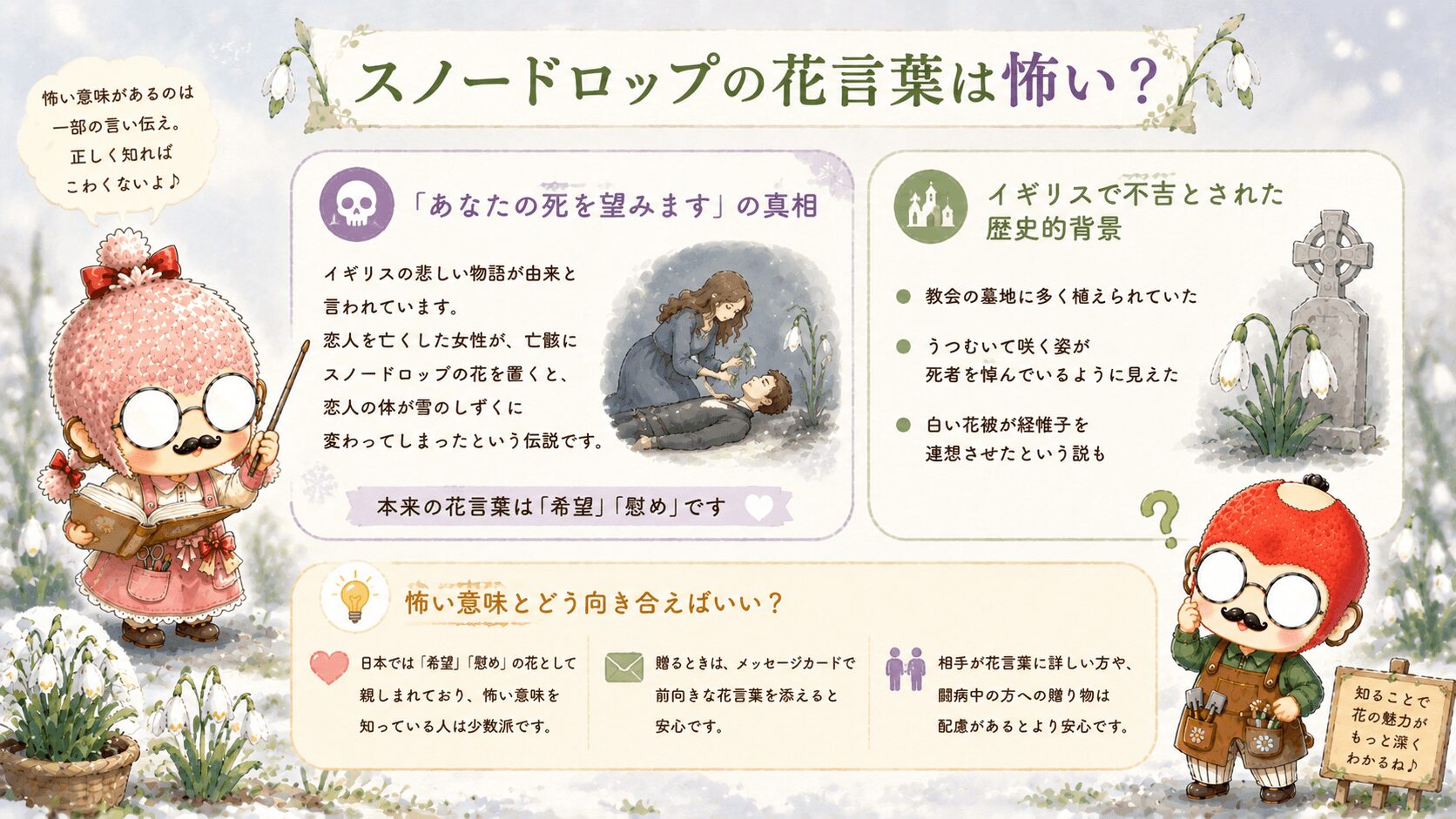 スノードロップの花言葉は怖いのか