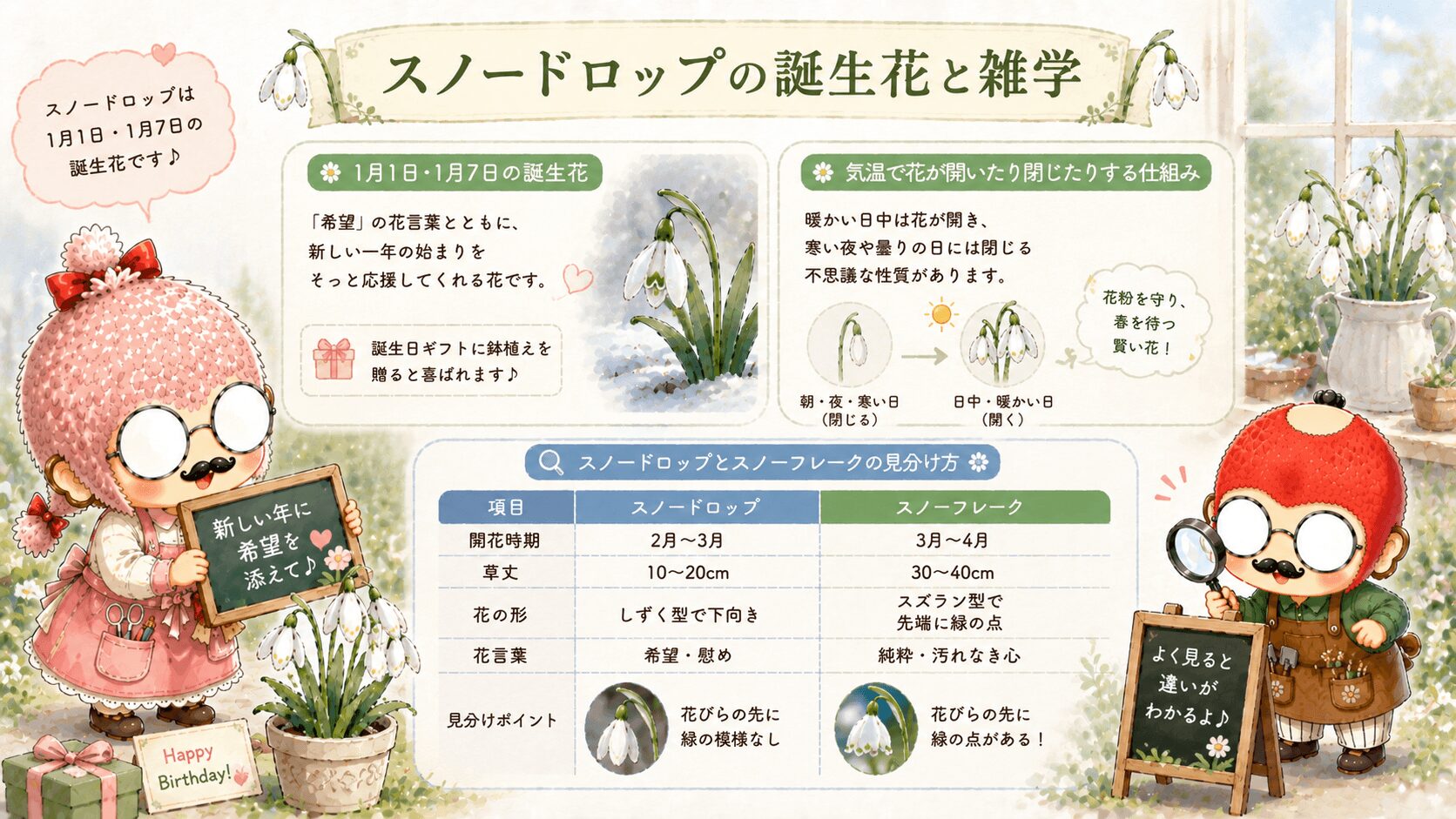 スノードロップの誕生花と雑学