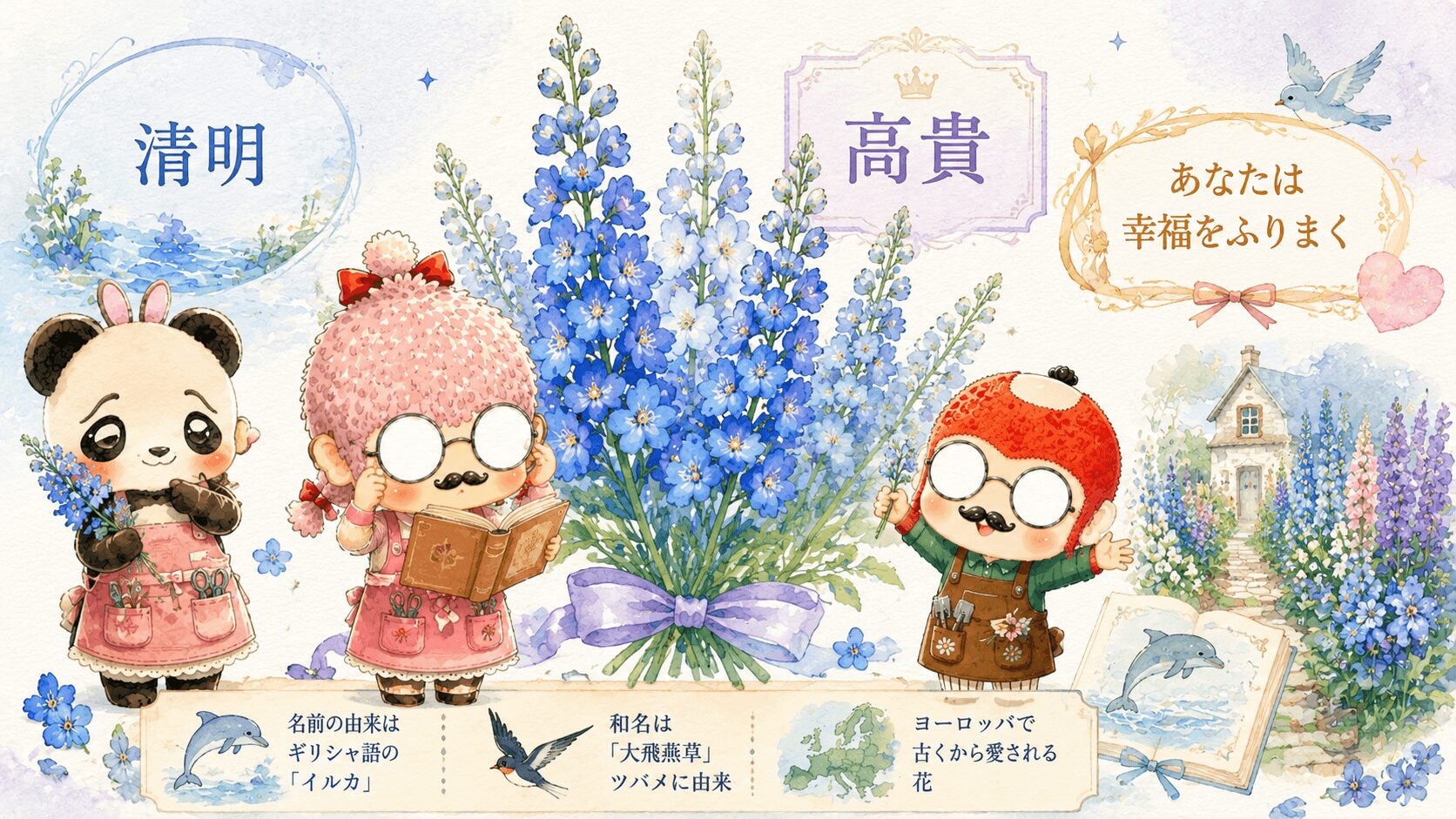 デルフィニウムの花言葉一覧