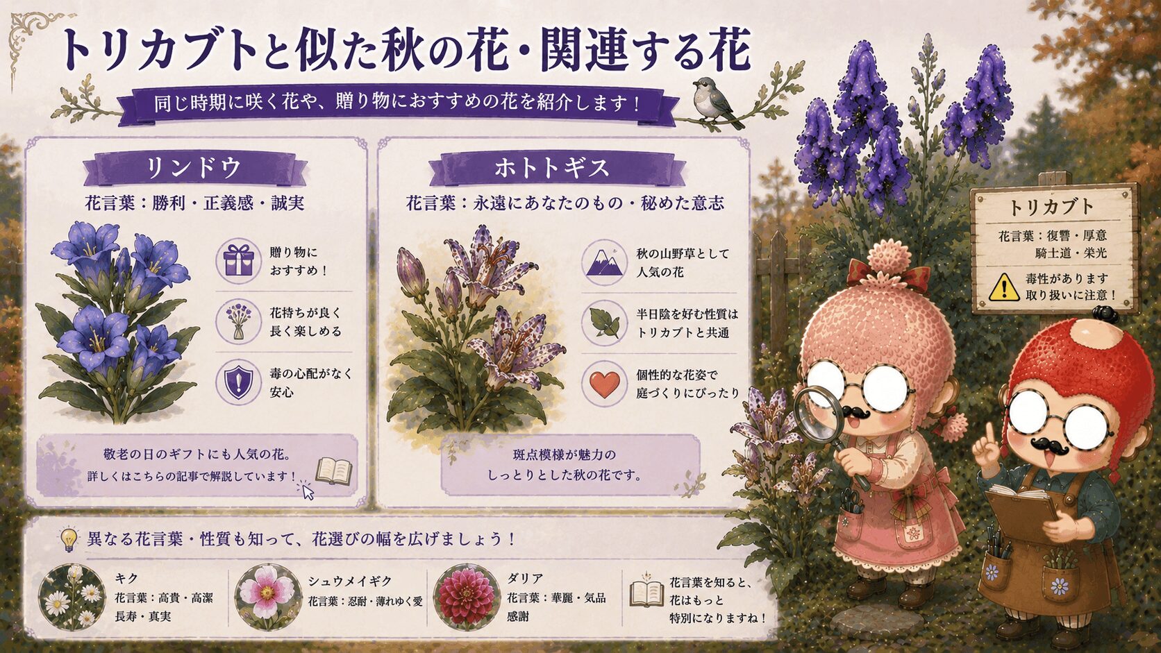 トリカブトに似た花々