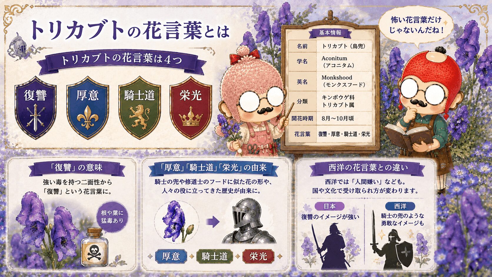 トリカブトの花言葉とは