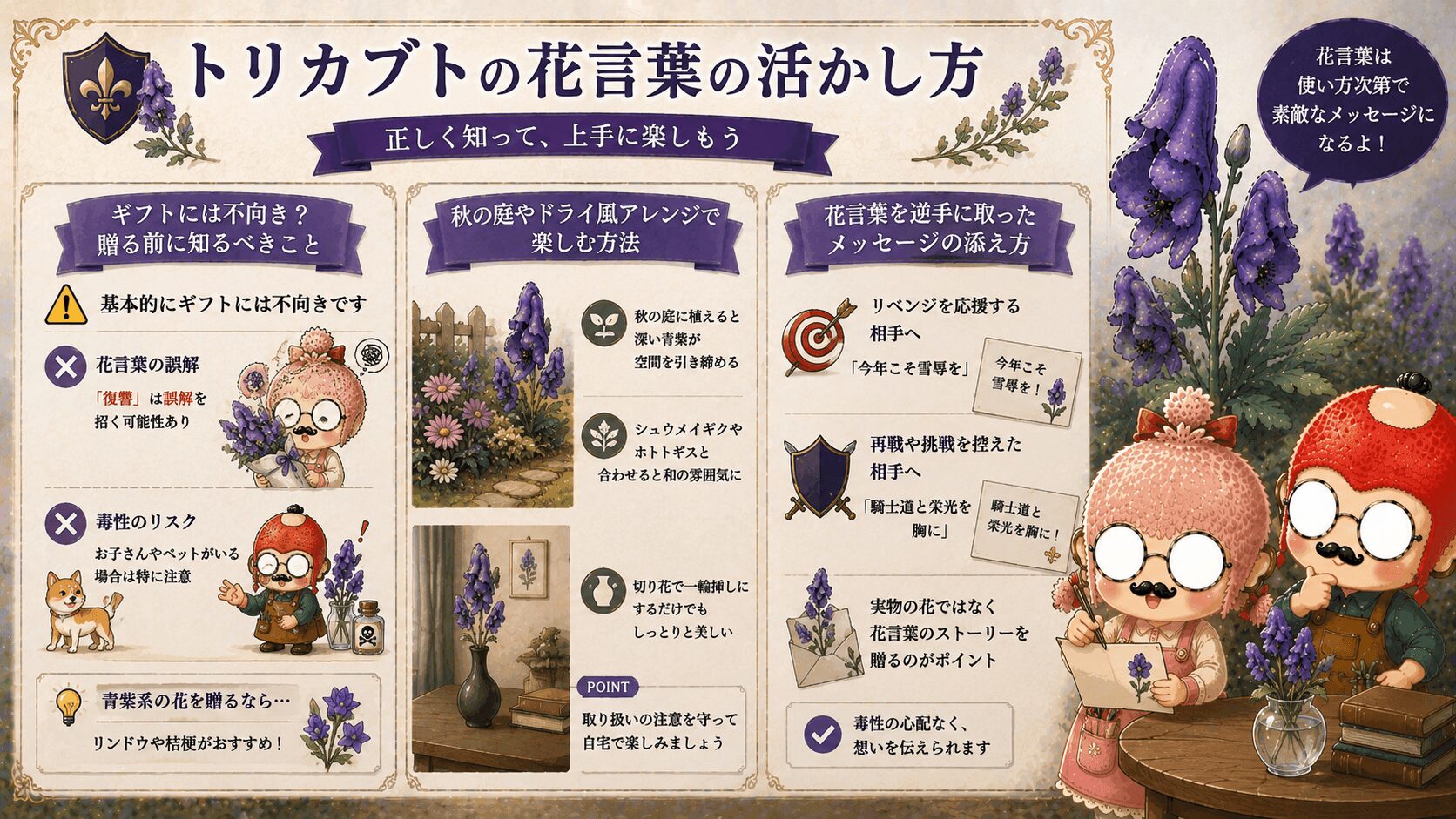 トリカブトの花言葉の活かし方