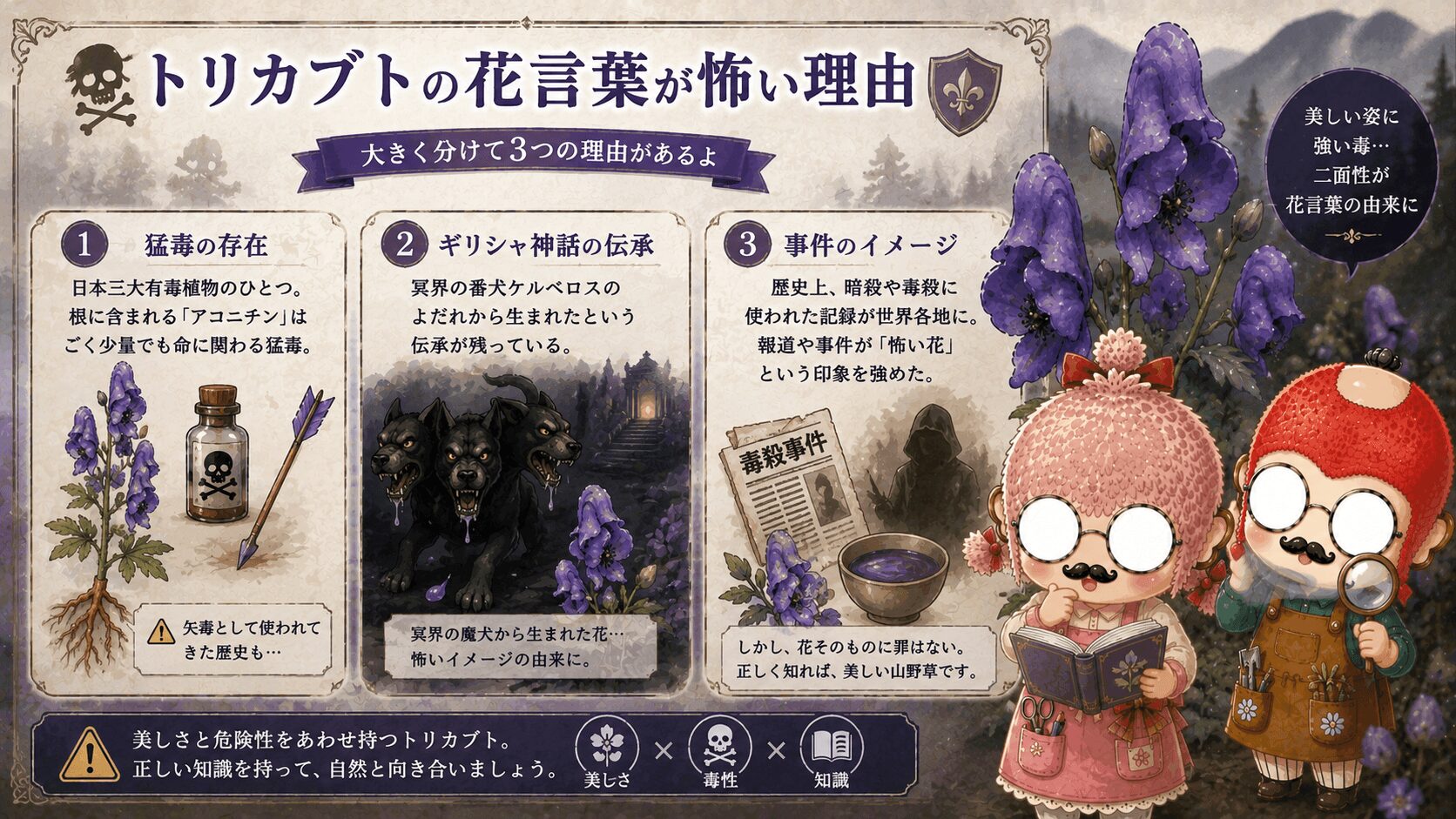 トリカブトの花言葉は怖いのか