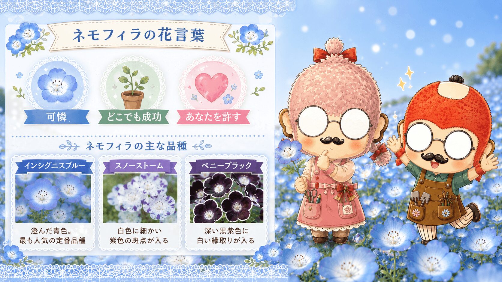 ネモフィラの花言葉一覧