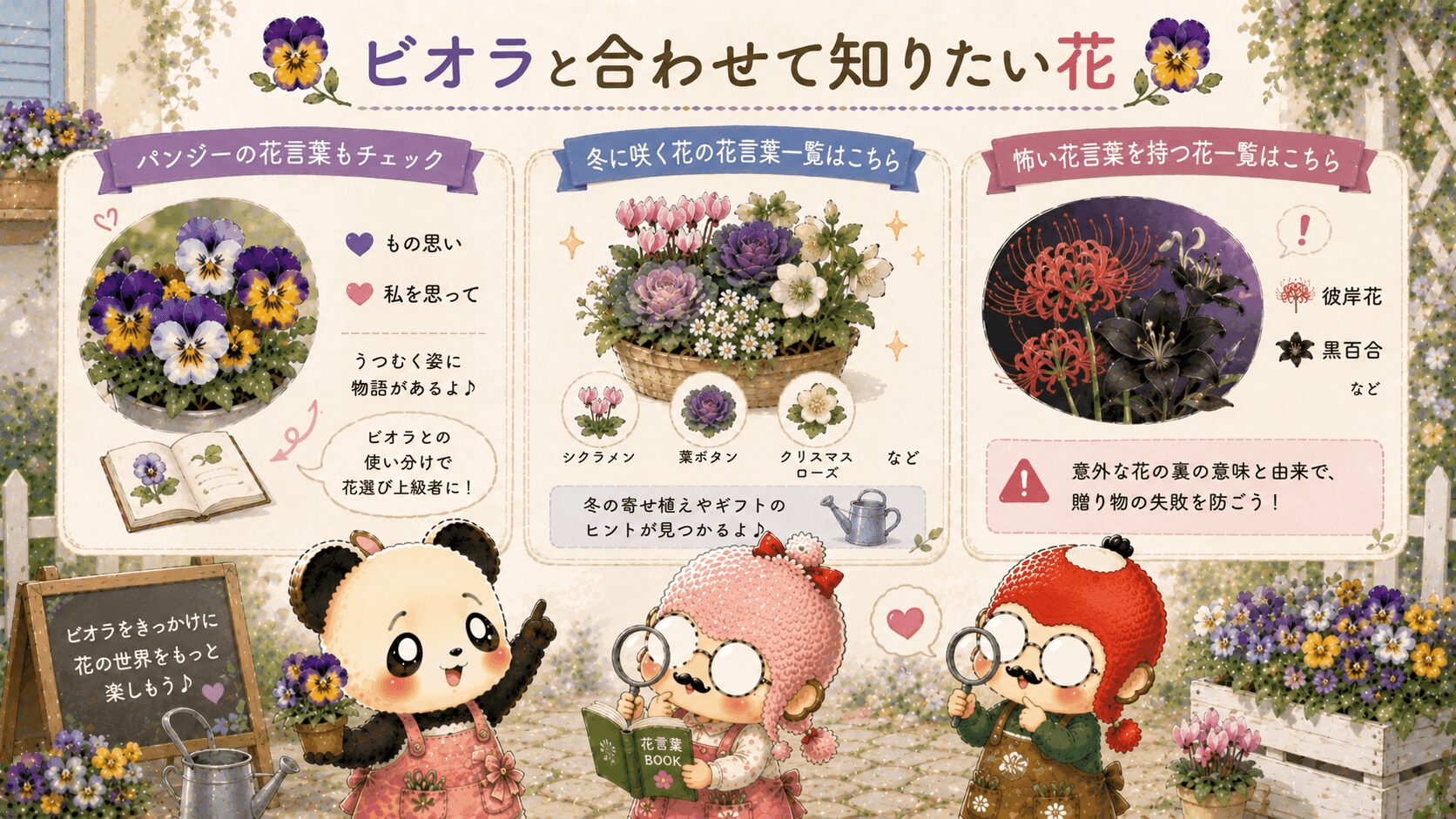ビオラにまつわる花々