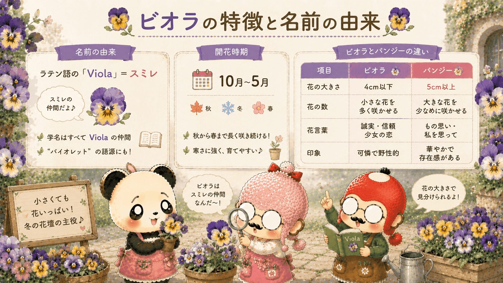ビオラの特徴と名前の由来