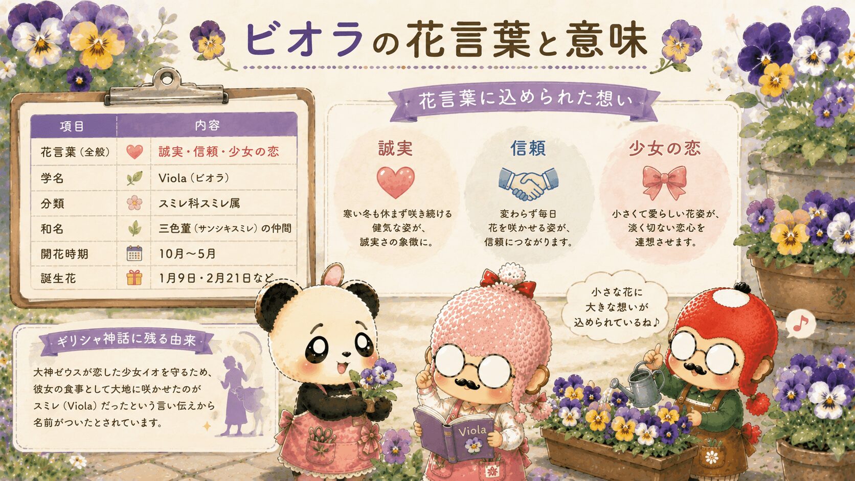 ビオラの花言葉と意味