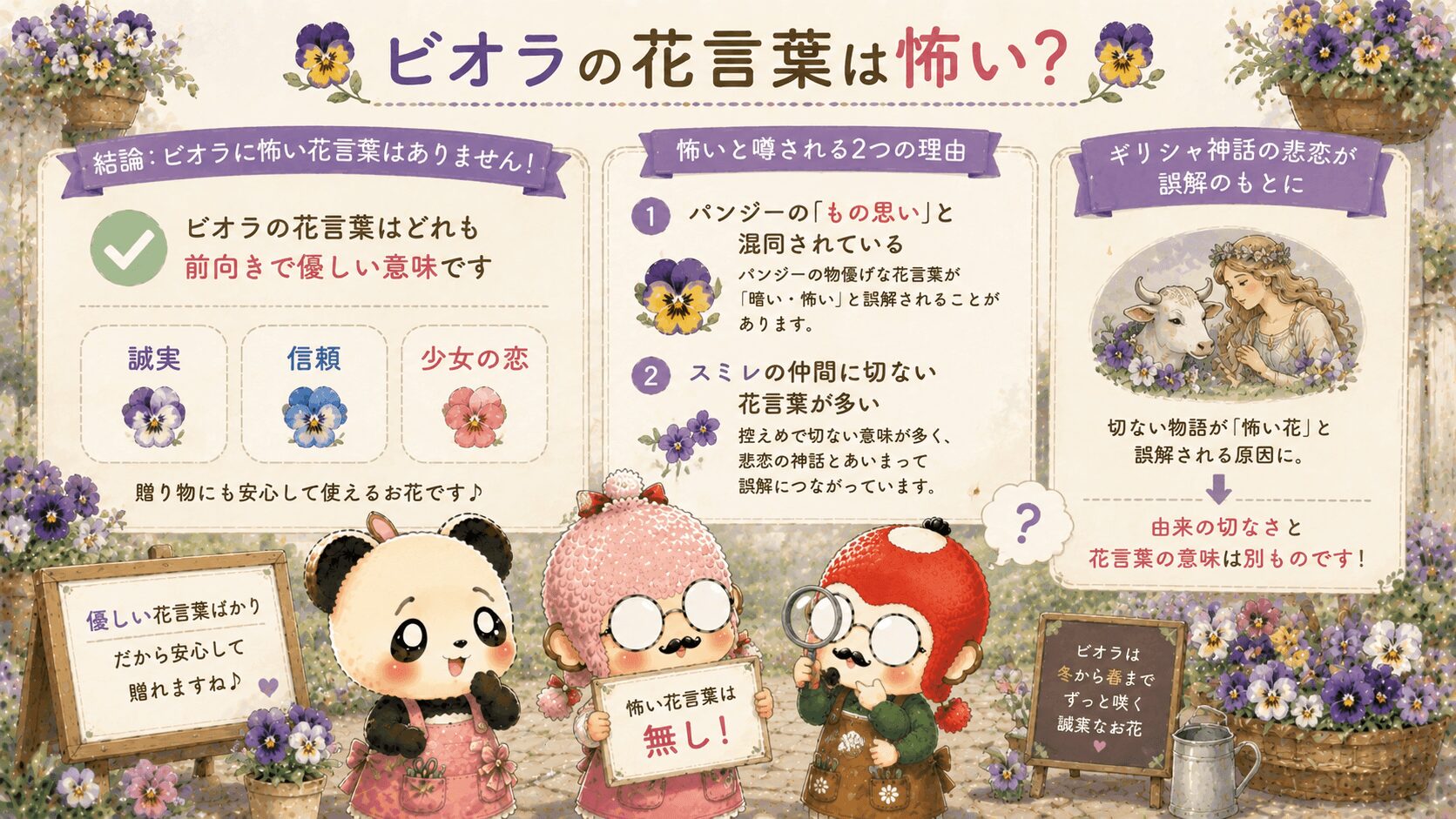 ビオラの花言葉は怖い？