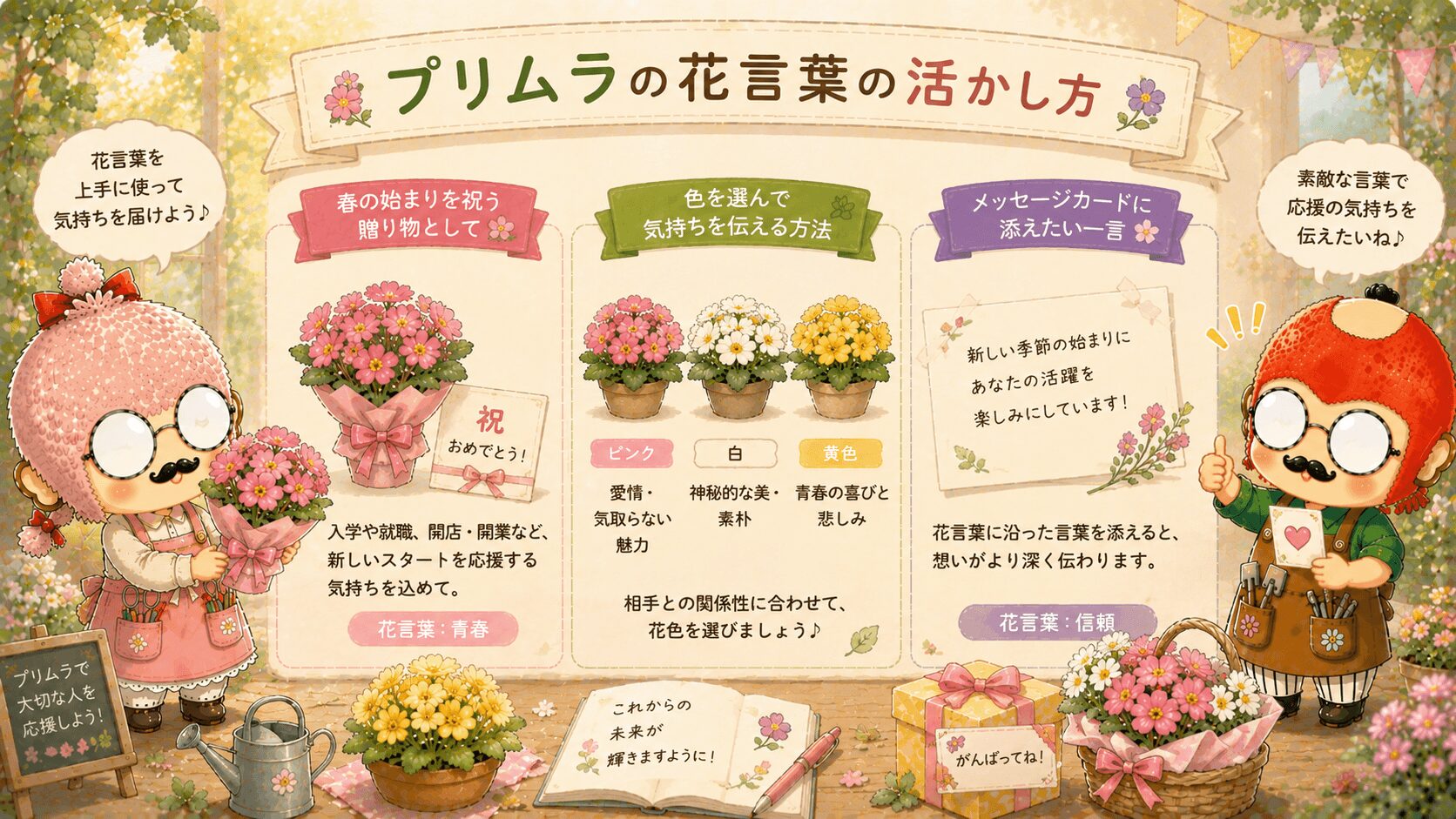 プリムラの花言葉の活かし方