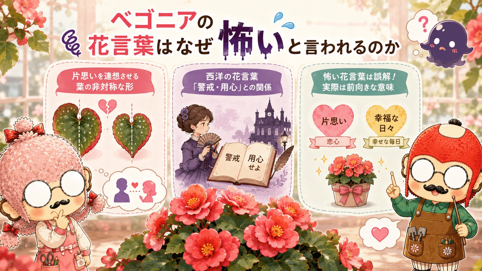ベゴニアの怖い花言葉を解説